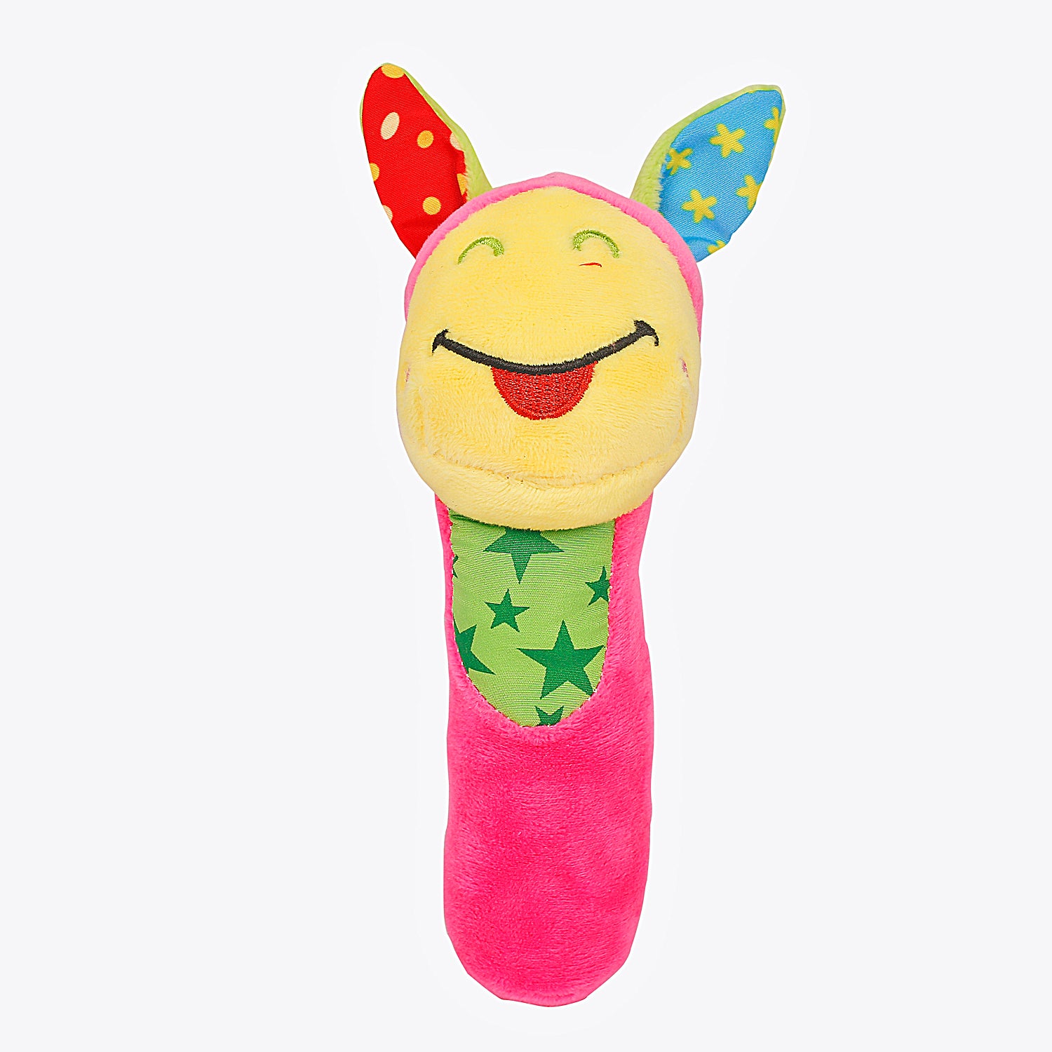 Smiling Star Pink Rattle - Baby Moo