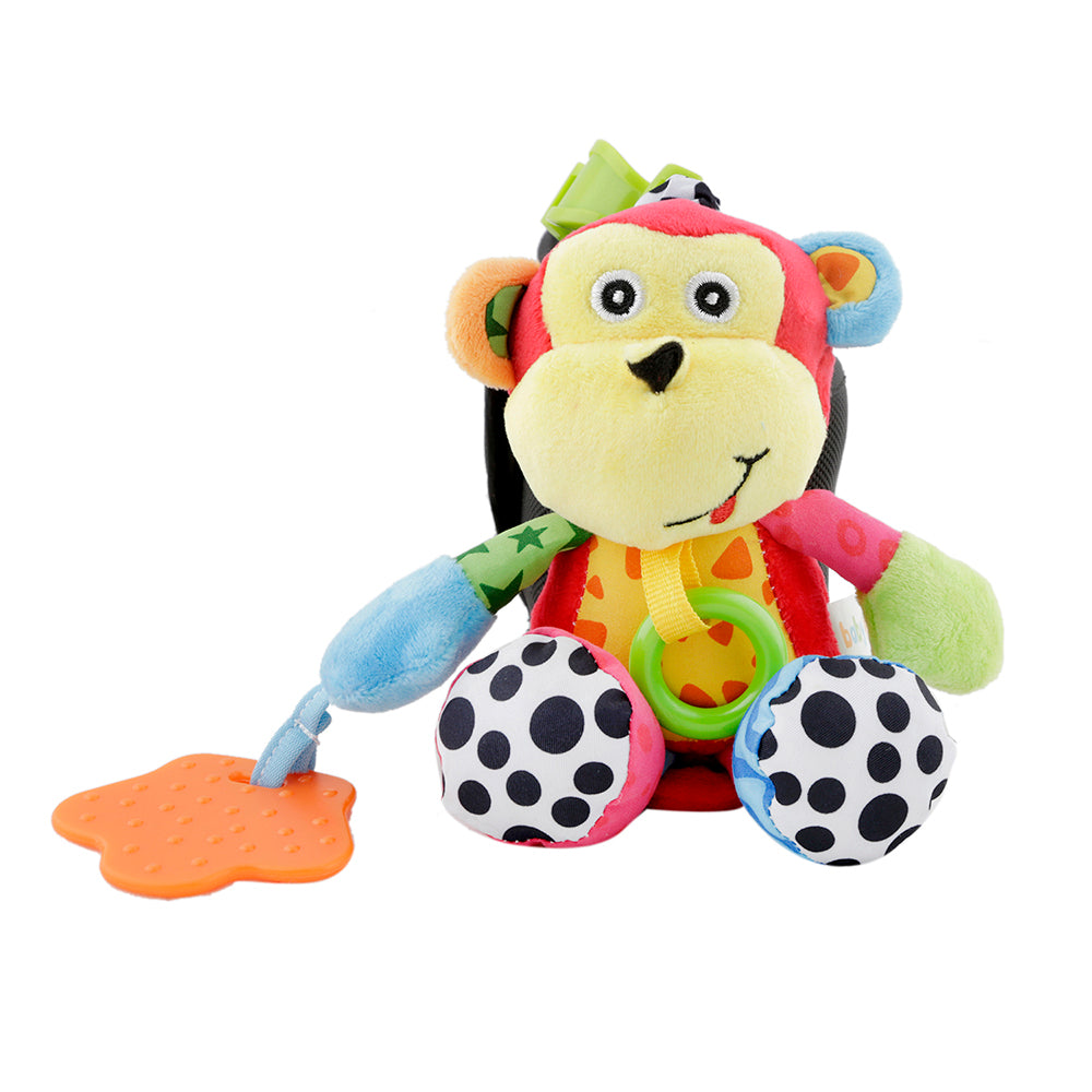 Monkey Red Pulling Toy With Teether - Baby Moo