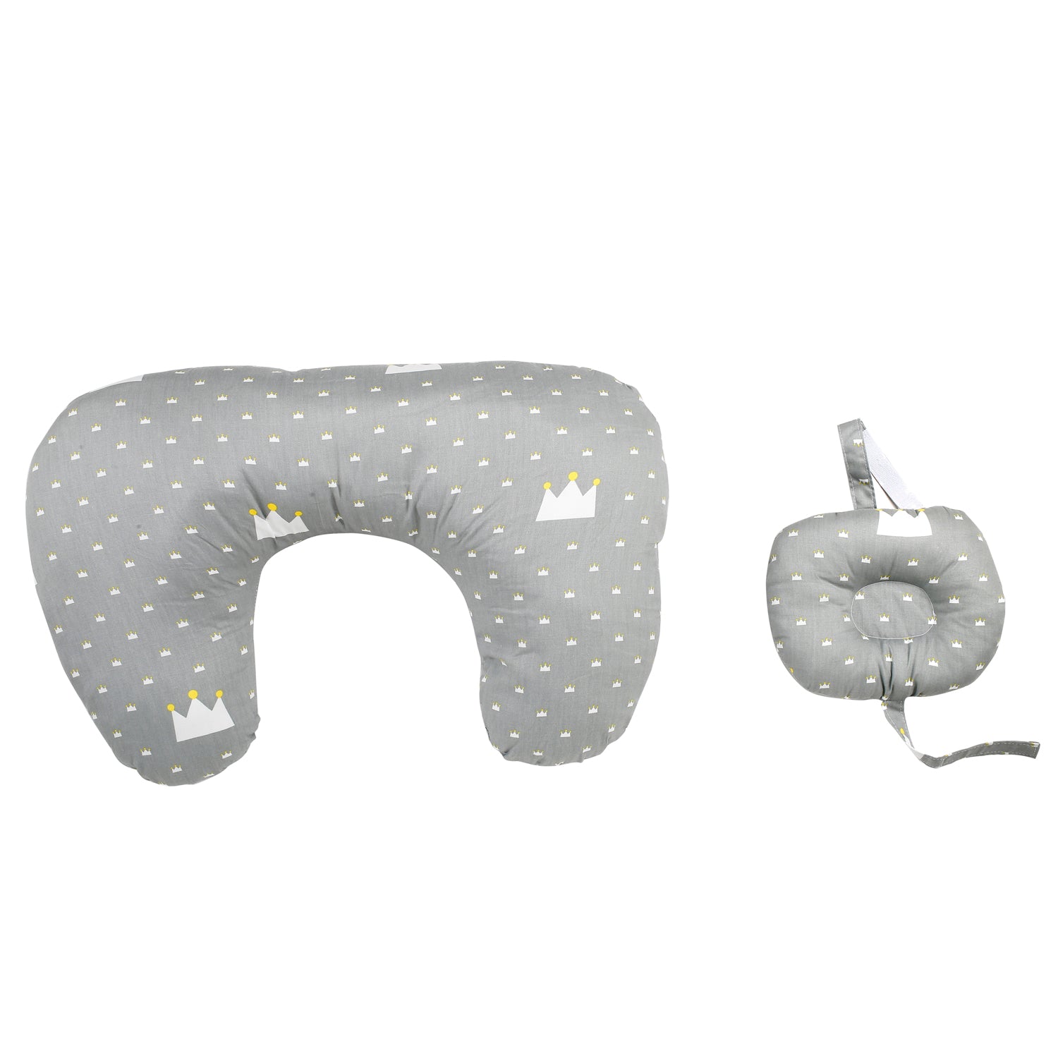 Crown Grey Feeding Pillow - Baby Moo