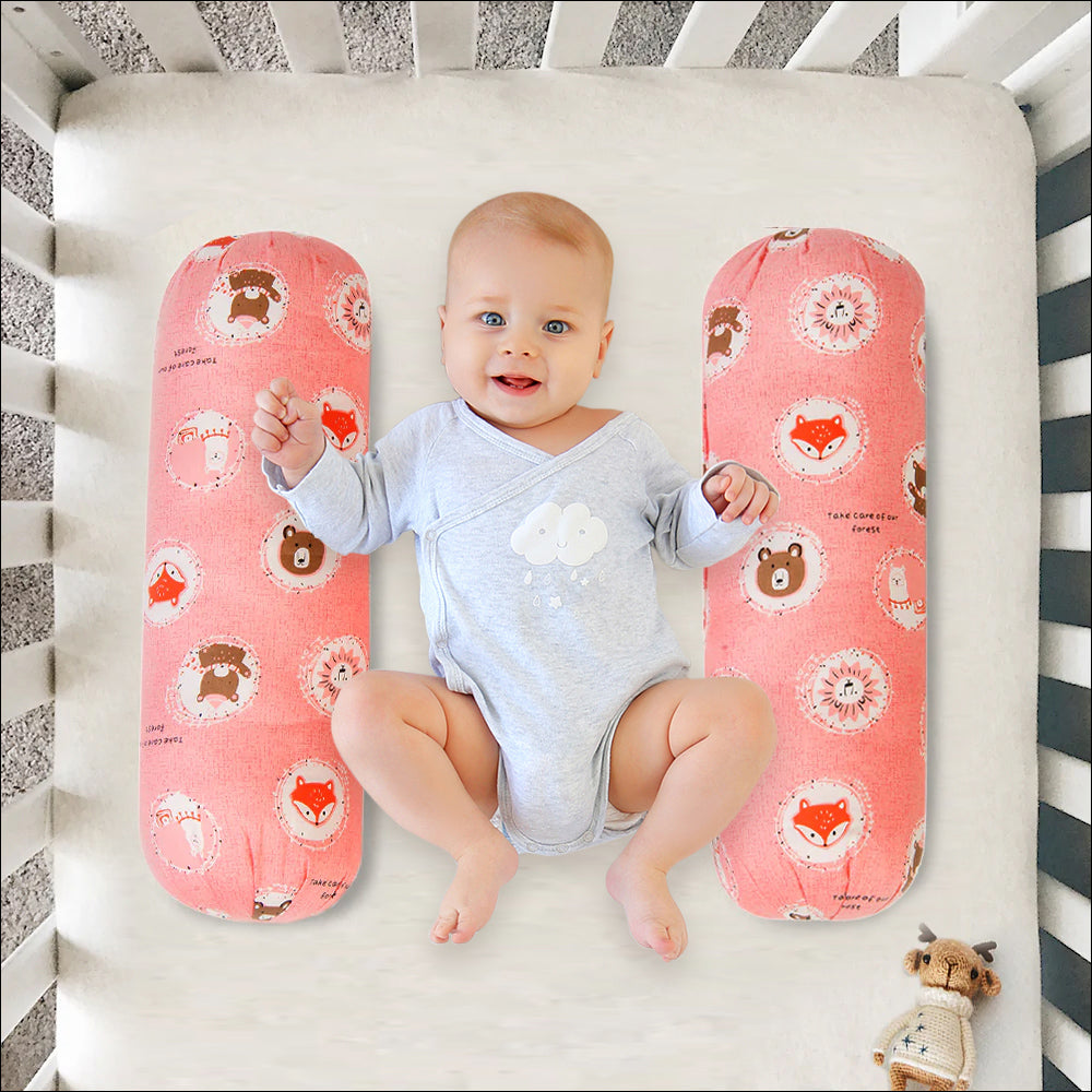 Forest Friends Peach 2 Pcs Small Bolster Set - Baby Moo