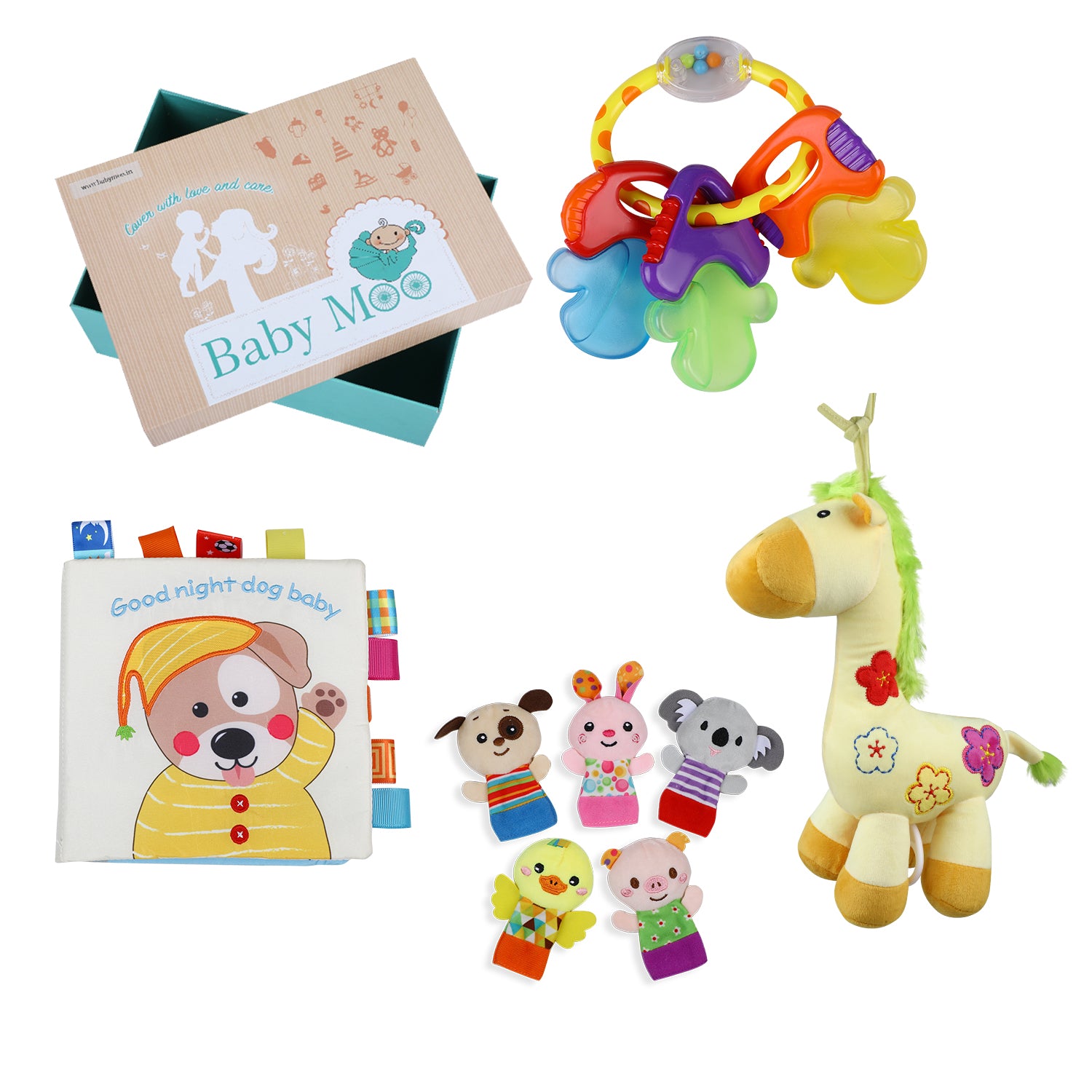 Gifting Play Kit With Activity Toys And Teethers 6M+ - Baby Moo