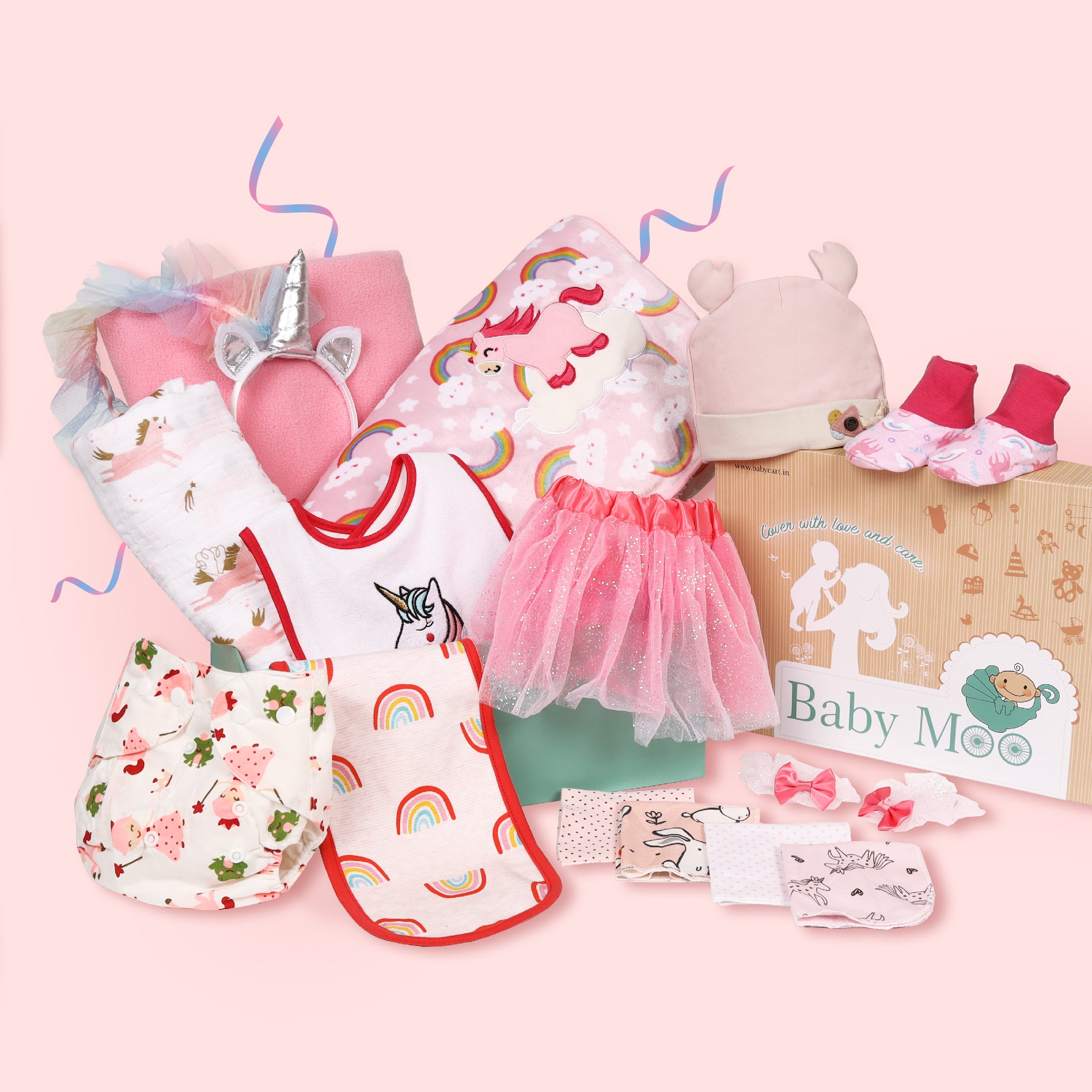 Premium Unicorn Gift Hamper for Your Princess 0-18 M - Baby Moo