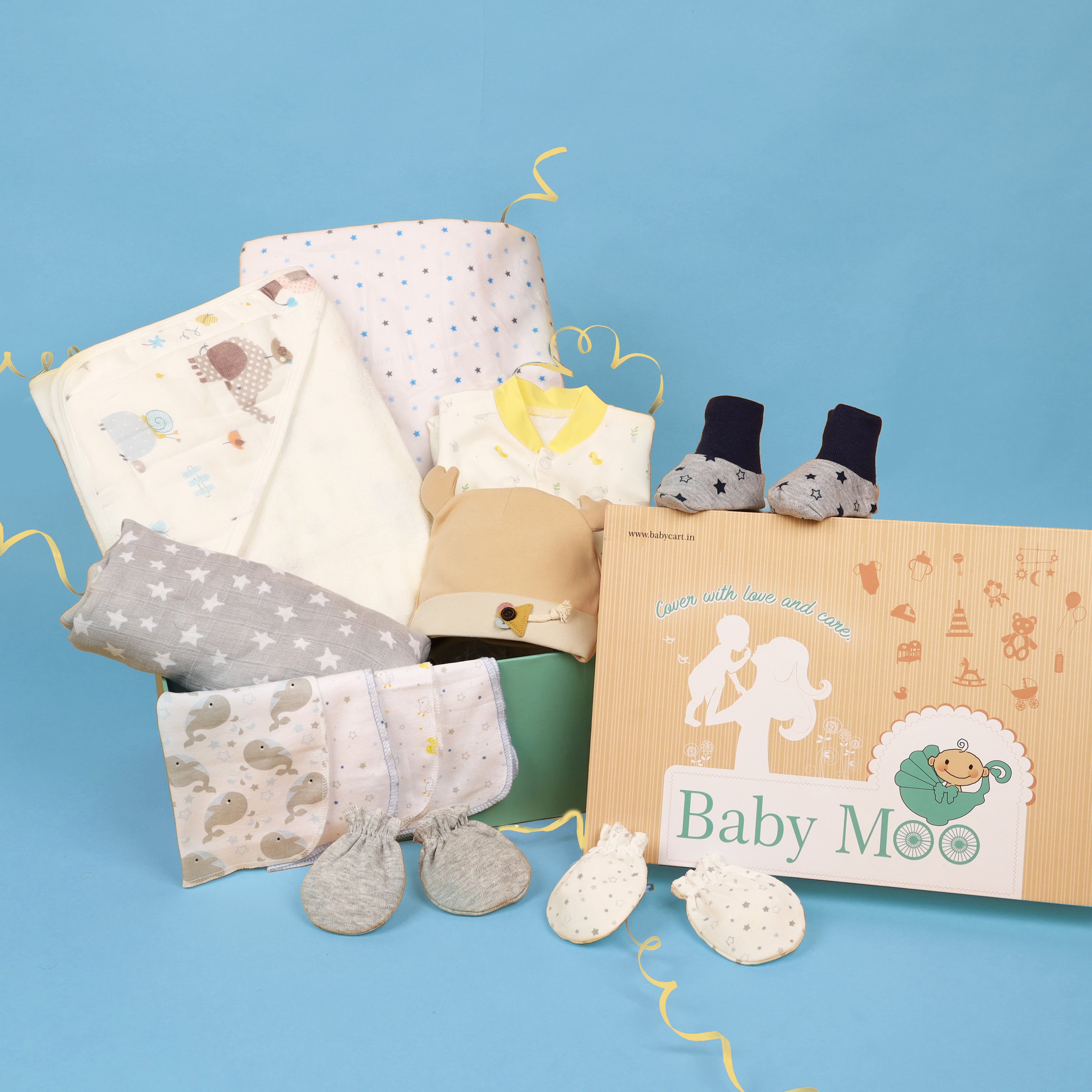 Buy Baby Box Shop Baby Newborn Baby Gifts - Baby Hamper Cream Includes Baby  Essentials for Newborn, Teddy Bear, New Born Baby Essentials, New Baby  Gifts Online at desertcartINDIA