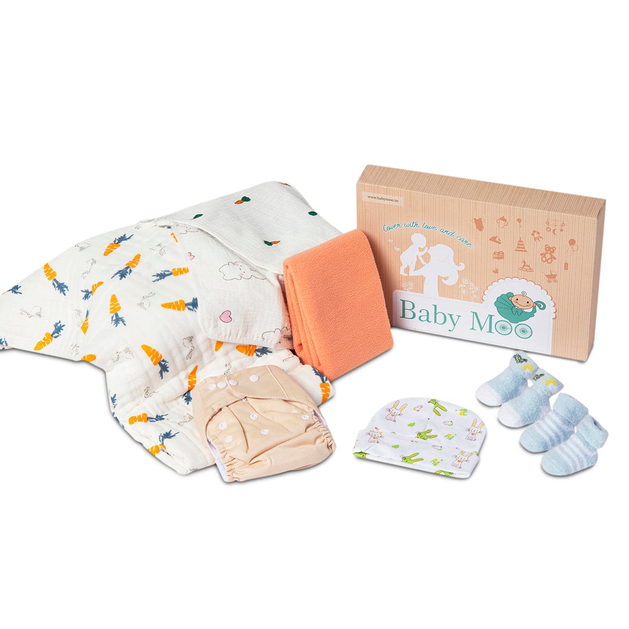 Bunny Multicolour Unisex Gift Hamper - Baby Moo