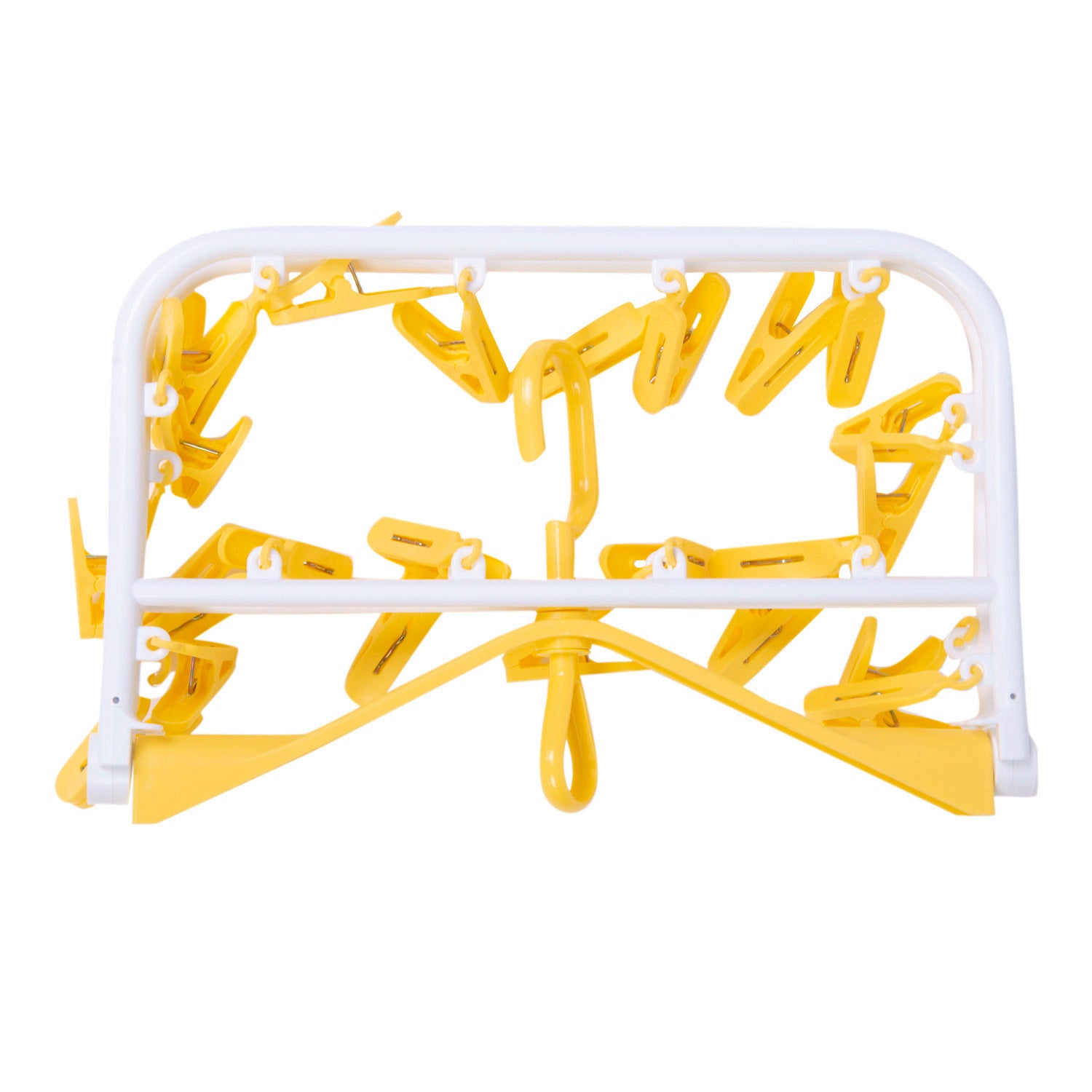 Clothes Hanger
 Square Foldable 24 Clips Yellow - Baby Moo