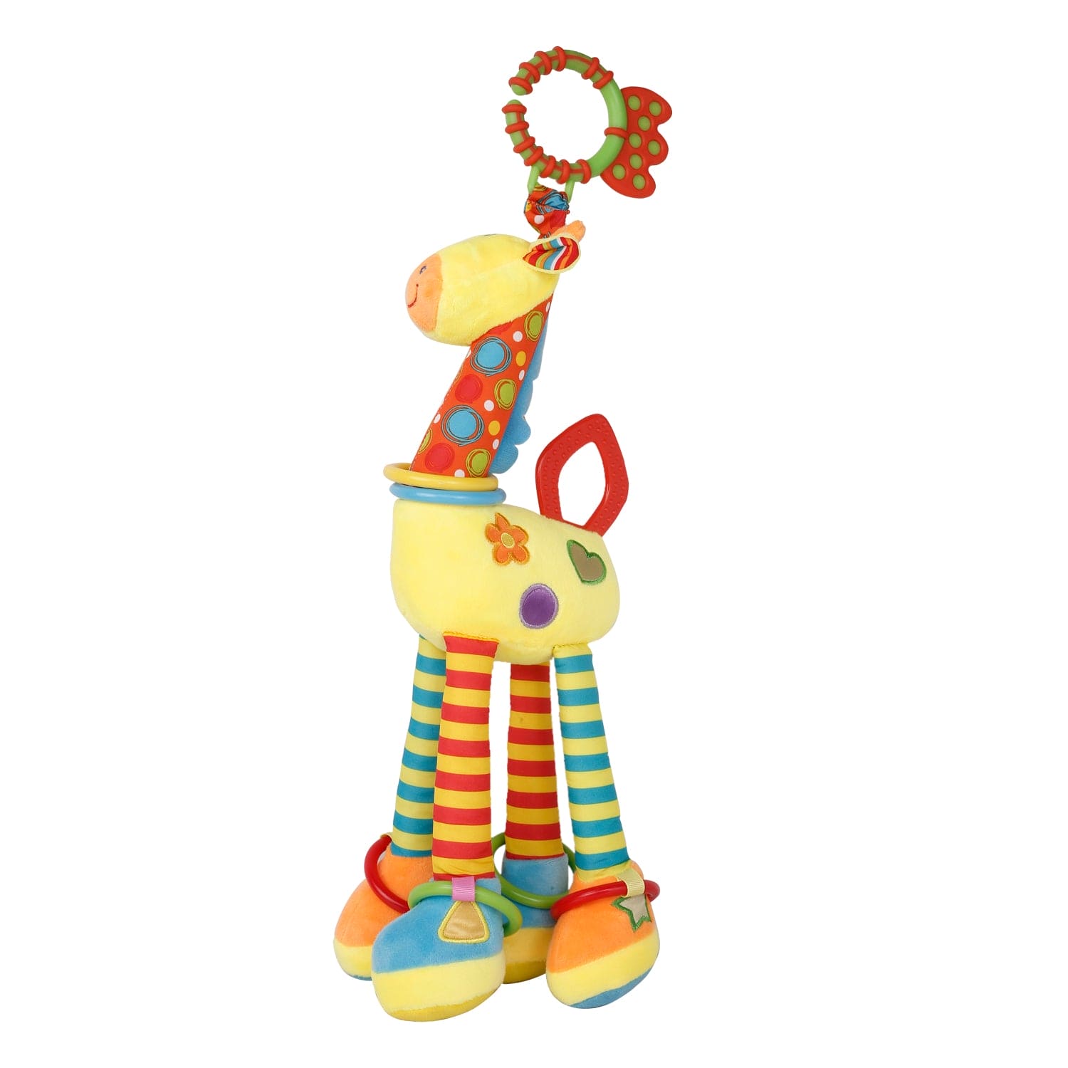 Flexible Giraffe Yellow Musical Hanging Toy With Teether - Baby Moo