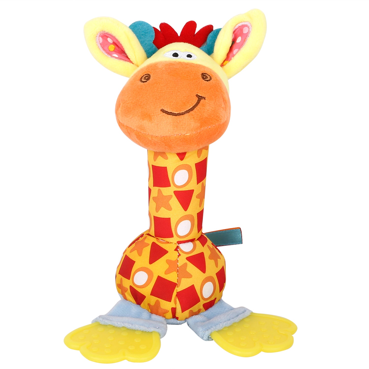 Giraffe Multicolour Soft Rattle With Teether