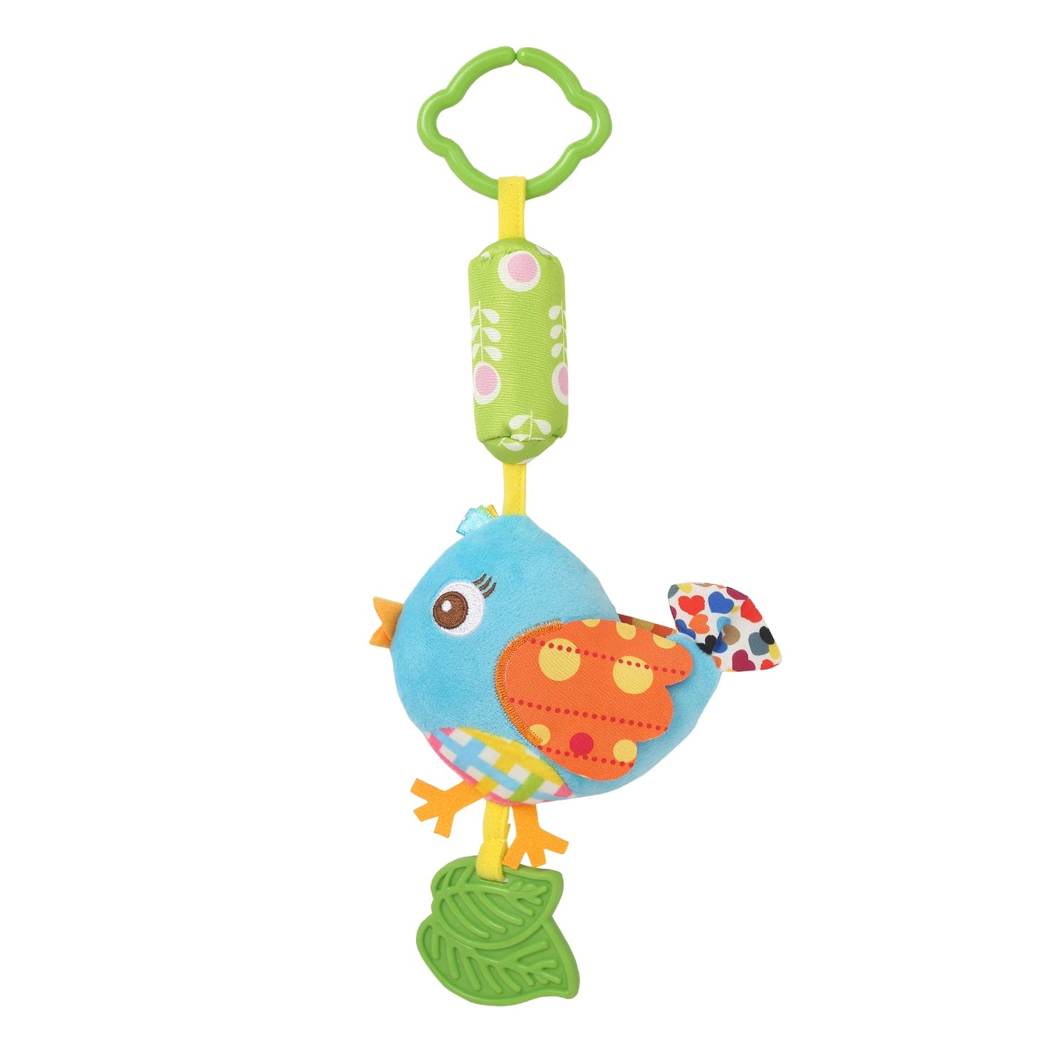 Chirpy Birdy Blue Hanging Musical Toy / Wind Chime With Teether - Baby Moo