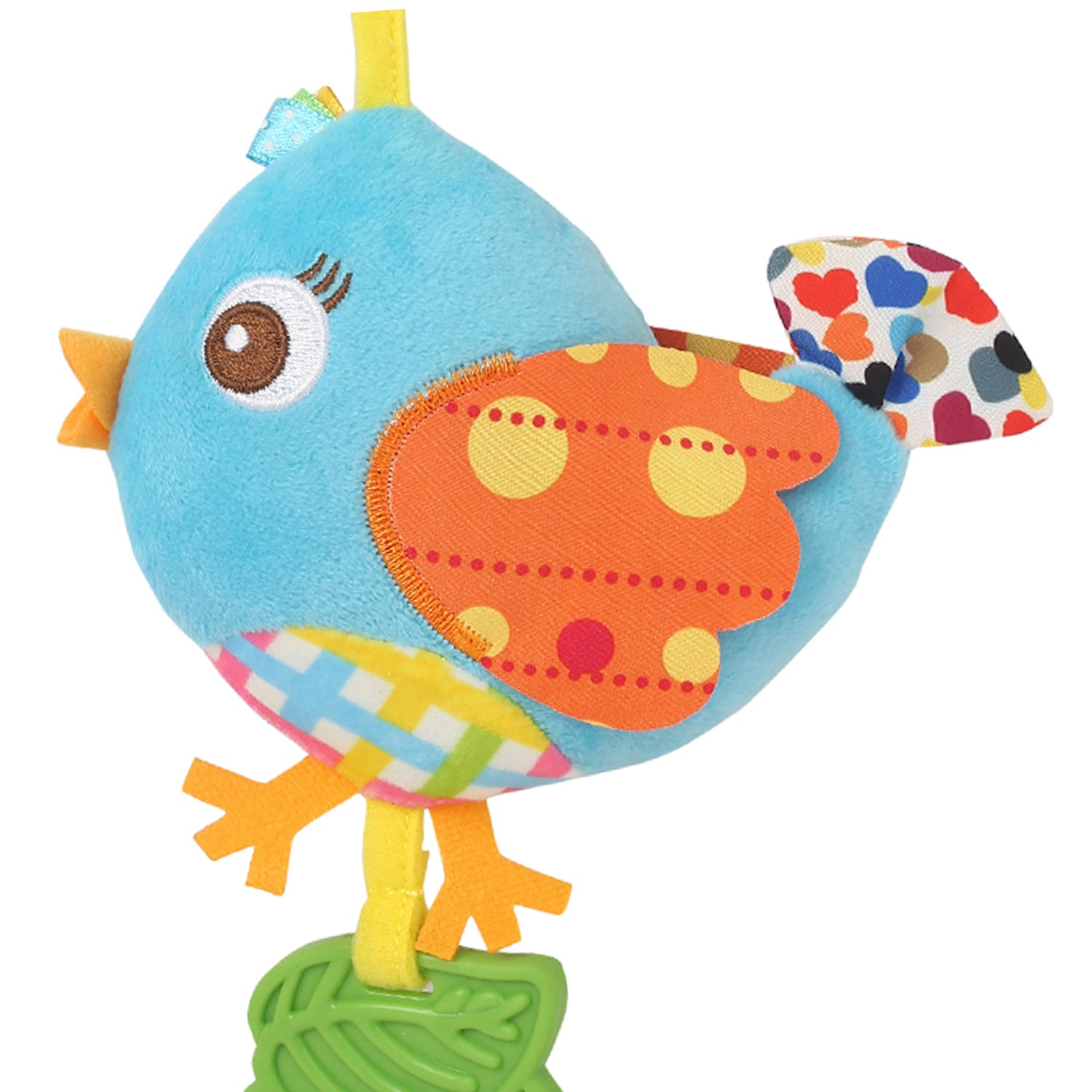 Chirpy Birdy Blue Hanging Musical Toy / Wind Chime With Teether - Baby Moo
