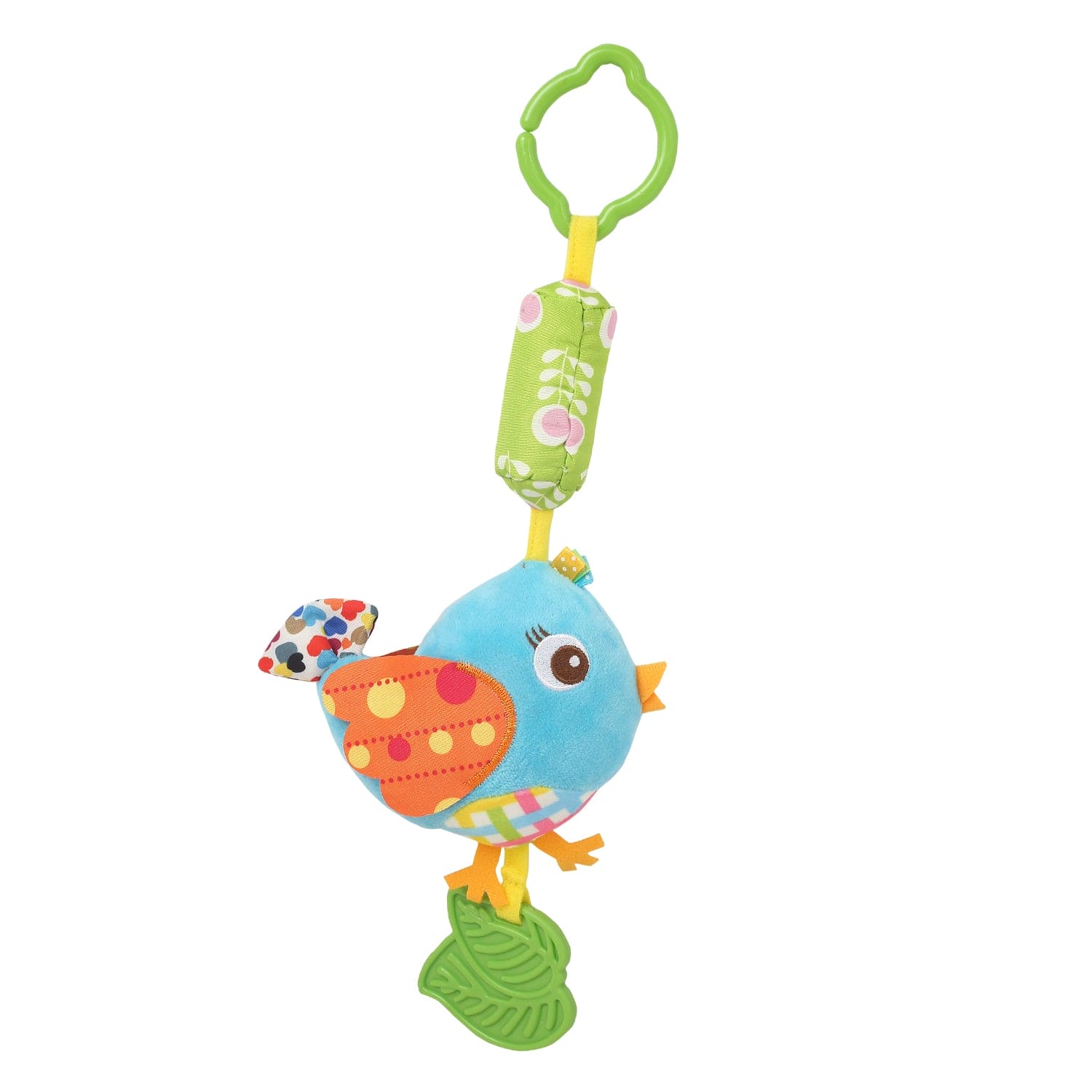 Chirpy Birdy Blue Hanging Musical Toy / Wind Chime With Teether - Baby Moo