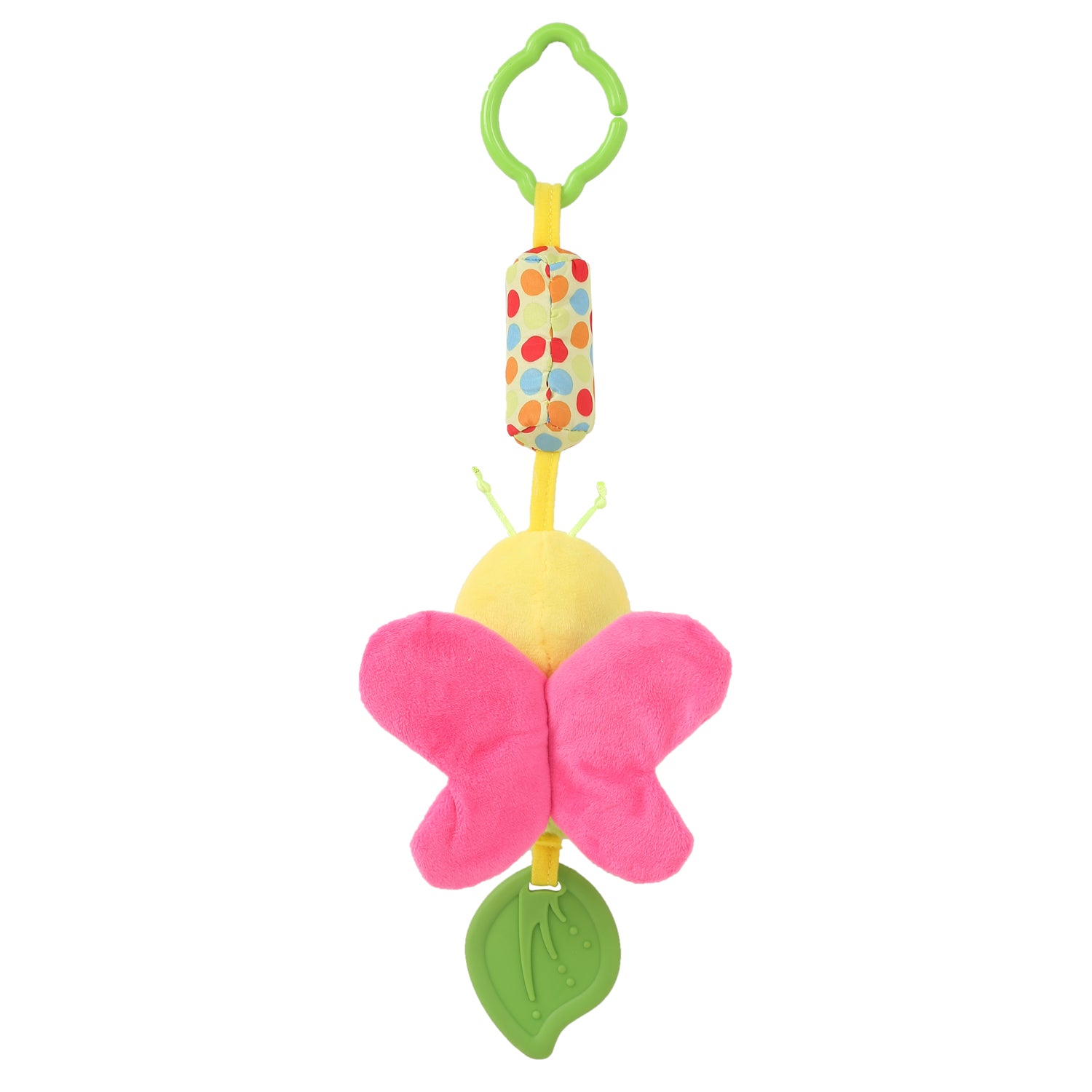 Butterfly Pink Hanging Musical Toy / Wind Chime With Teether - Baby Moo