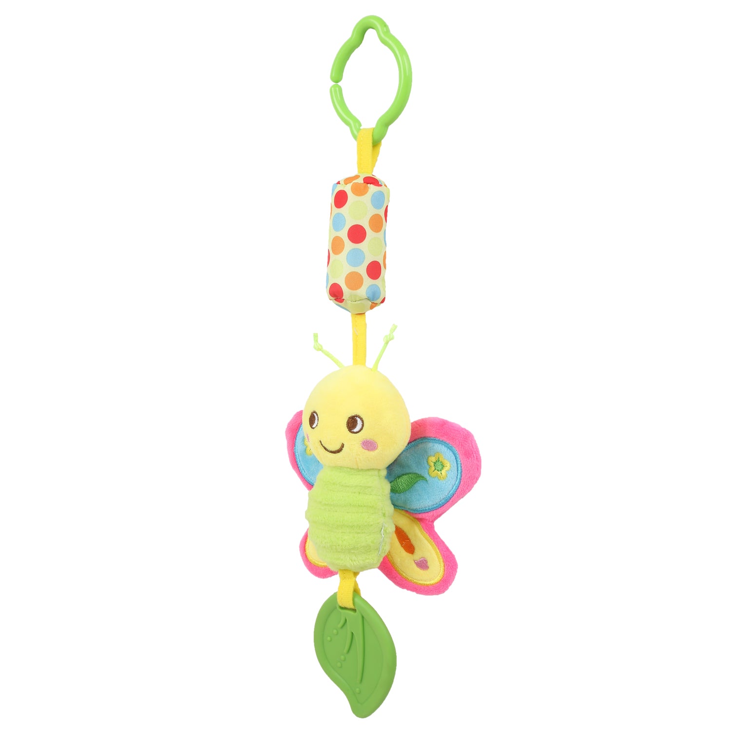 Butterfly Pink Hanging Musical Toy / Wind Chime With Teether - Baby Moo