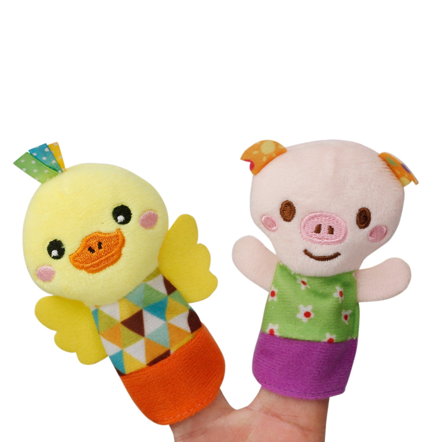 Animals Multicolour Set of 5 Finger Puppets - Baby Moo