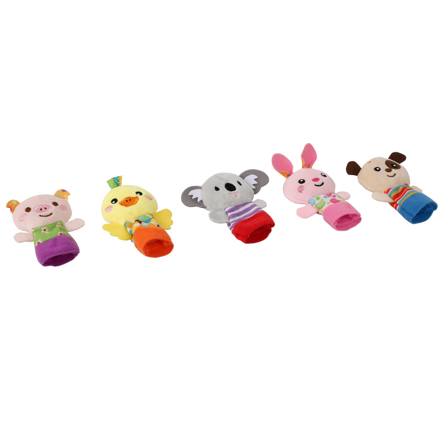 Animals Multicolour Set of 5 Finger Puppets - Baby Moo