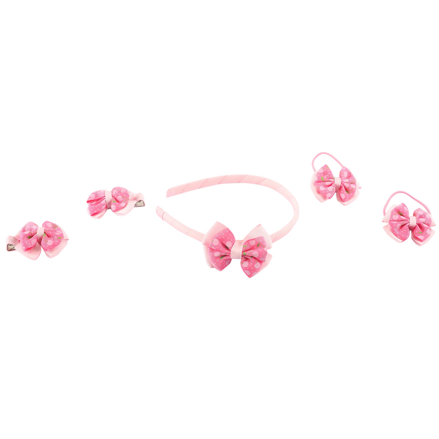 Polka Dot Pink Headband Set - Baby Moo