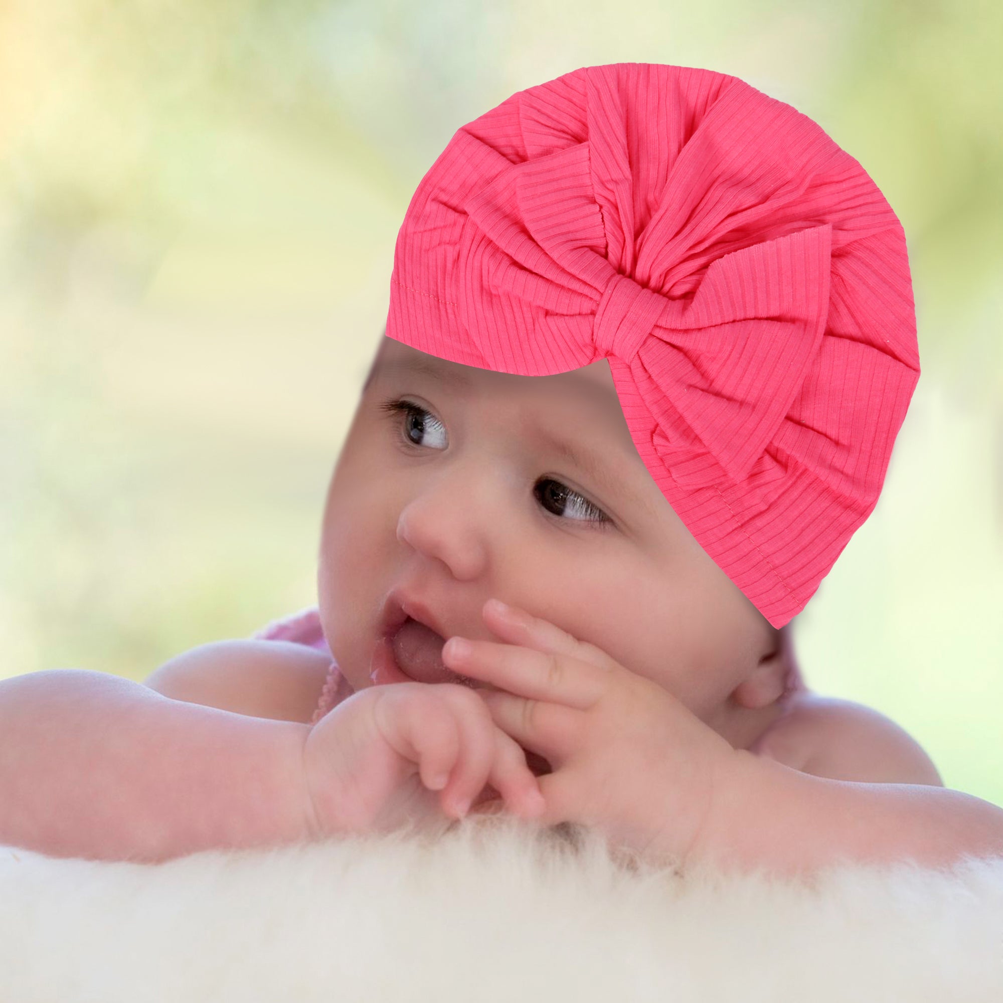 Bow Turban Cap - Pink - Baby Moo