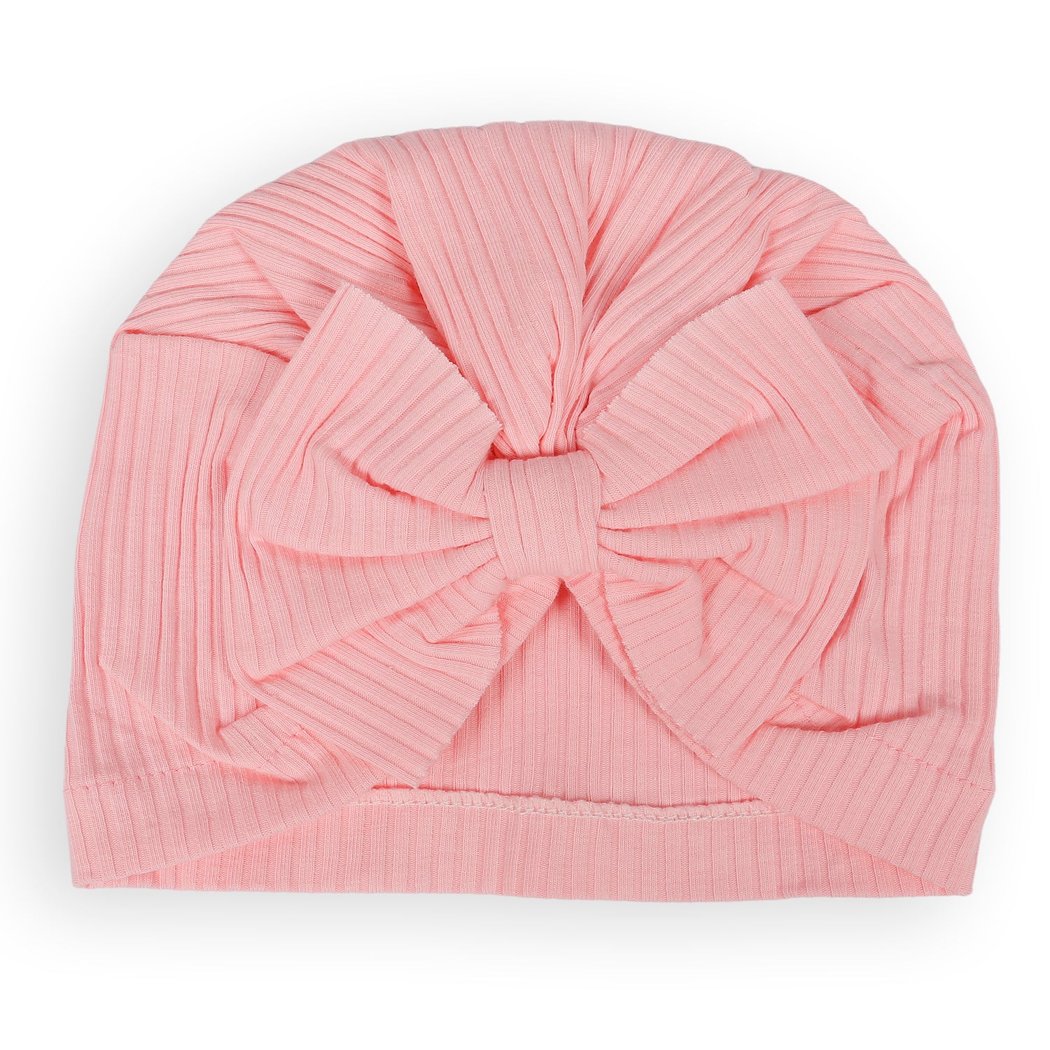 Bow Turban Cap - Salmon Pink
