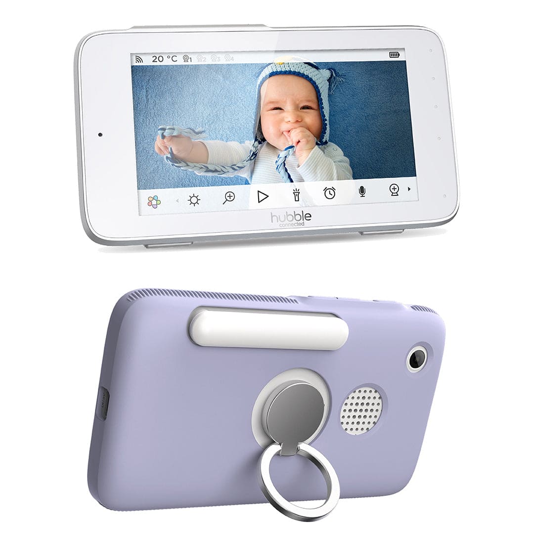 Hubble Connected Nursery Pal Premium Smart HD Touch Screen Viewer With Baby Monitor - White - Baby Moo