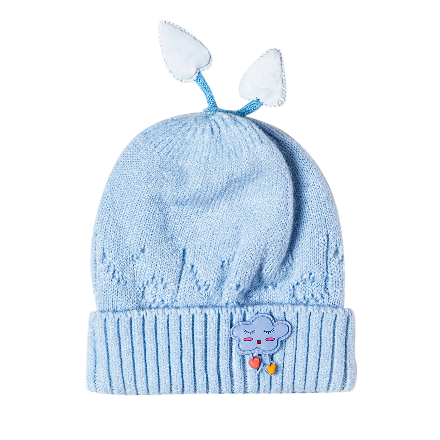 Knit Woollen Cap Winter Beanie Cloud Blue - Baby Moo