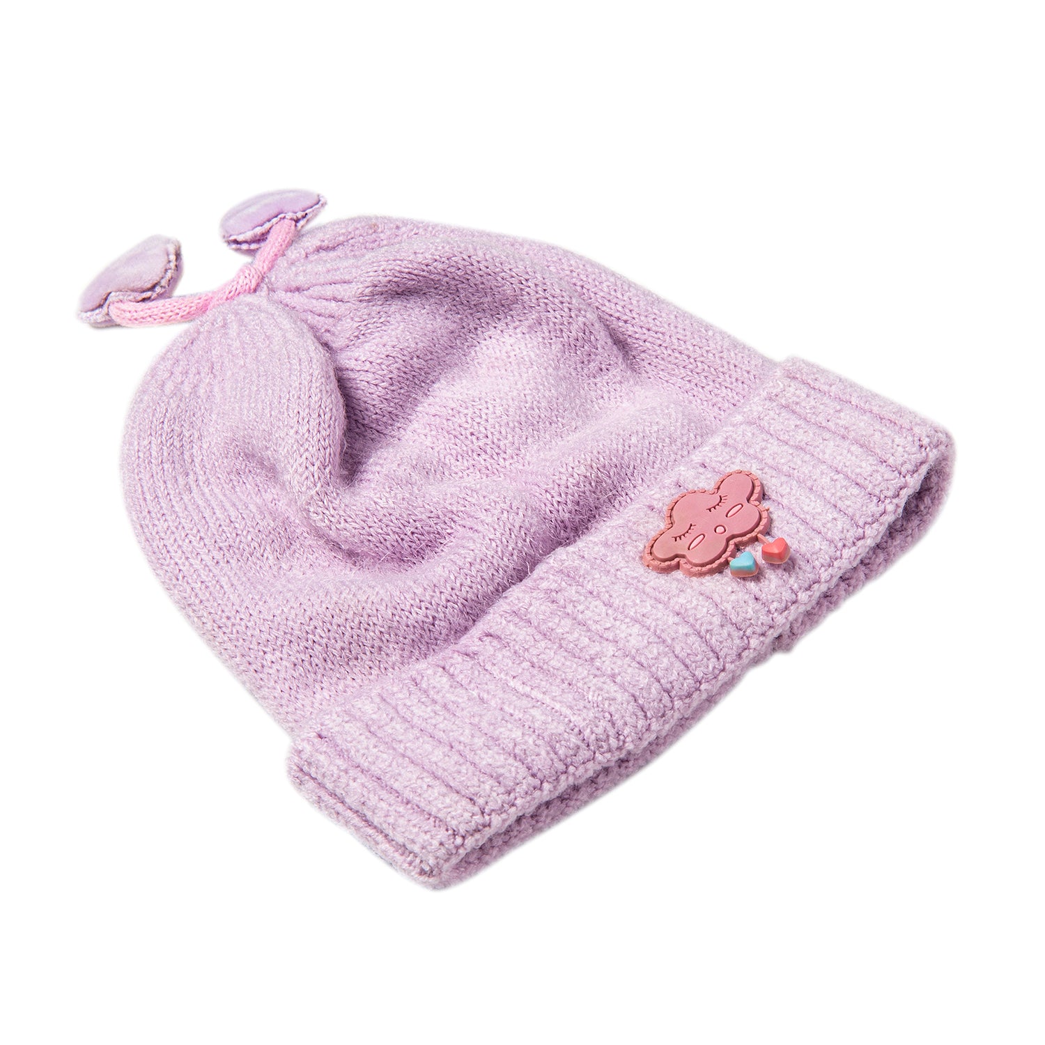 Knit Woollen Cap Winter Beanie Cloud Purple - Baby Moo