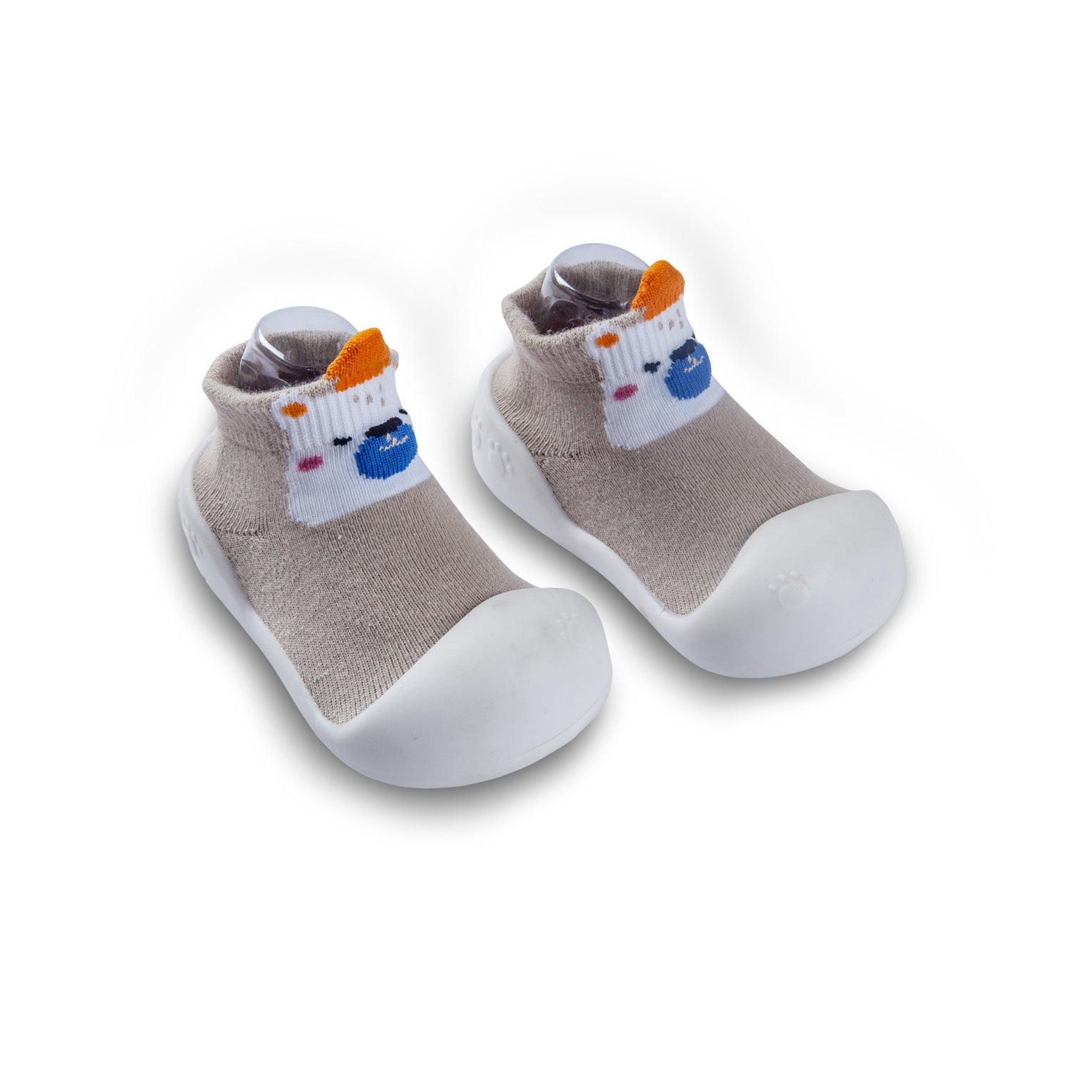 Newborn Anti-Skid Rubber Sole Slip-On Shoes Teddy - Beige