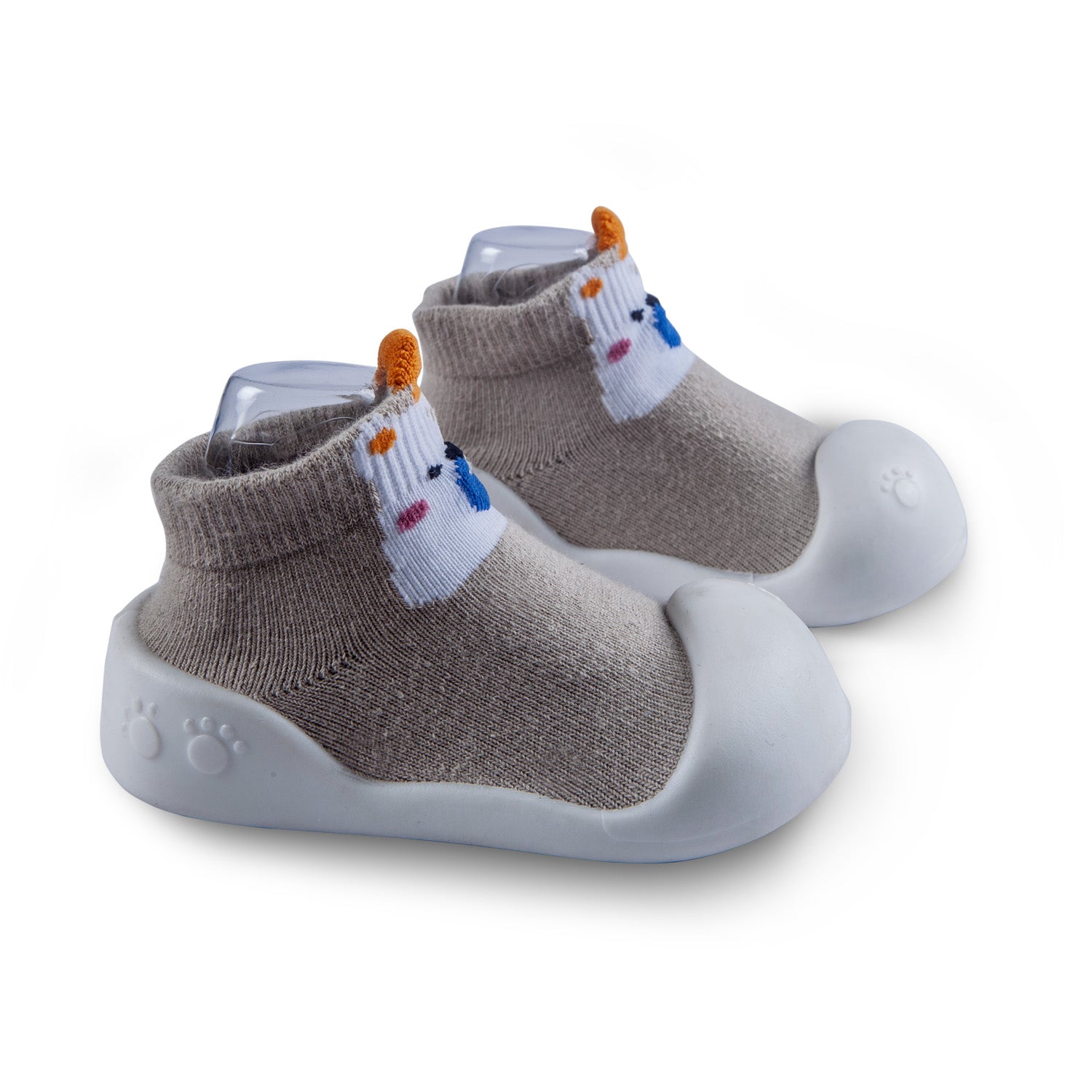 Newborn Anti-Skid Rubber Sole Slip-On Shoes Teddy - Beige - Baby Moo