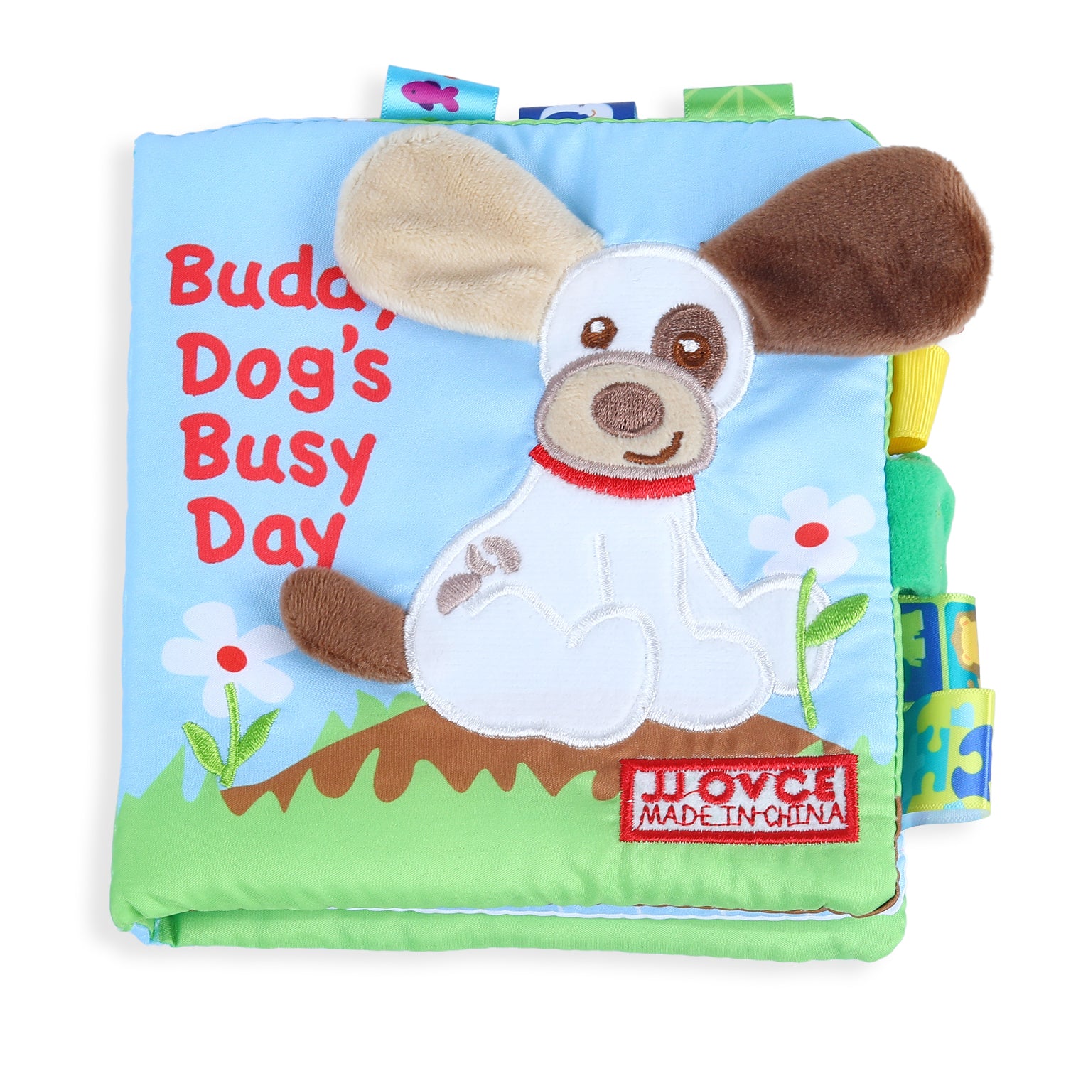 Buddy Dog Educational Learning 3D Cloth Book With Rustle Paper - Multicolour