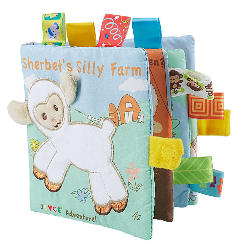 Sherbet’s Silly Farm Educational Learning 3D Cloth Book With Rustle Paper - Multicolour