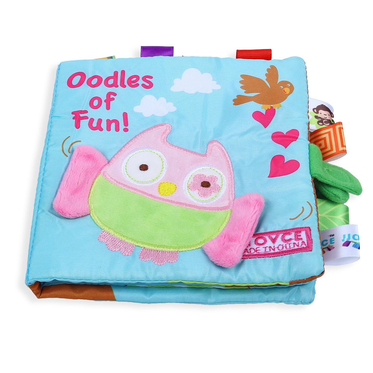 Oodles Owl Educational Learning 3D Cloth Book With Rustle Paper - Multicolour - Baby Moo