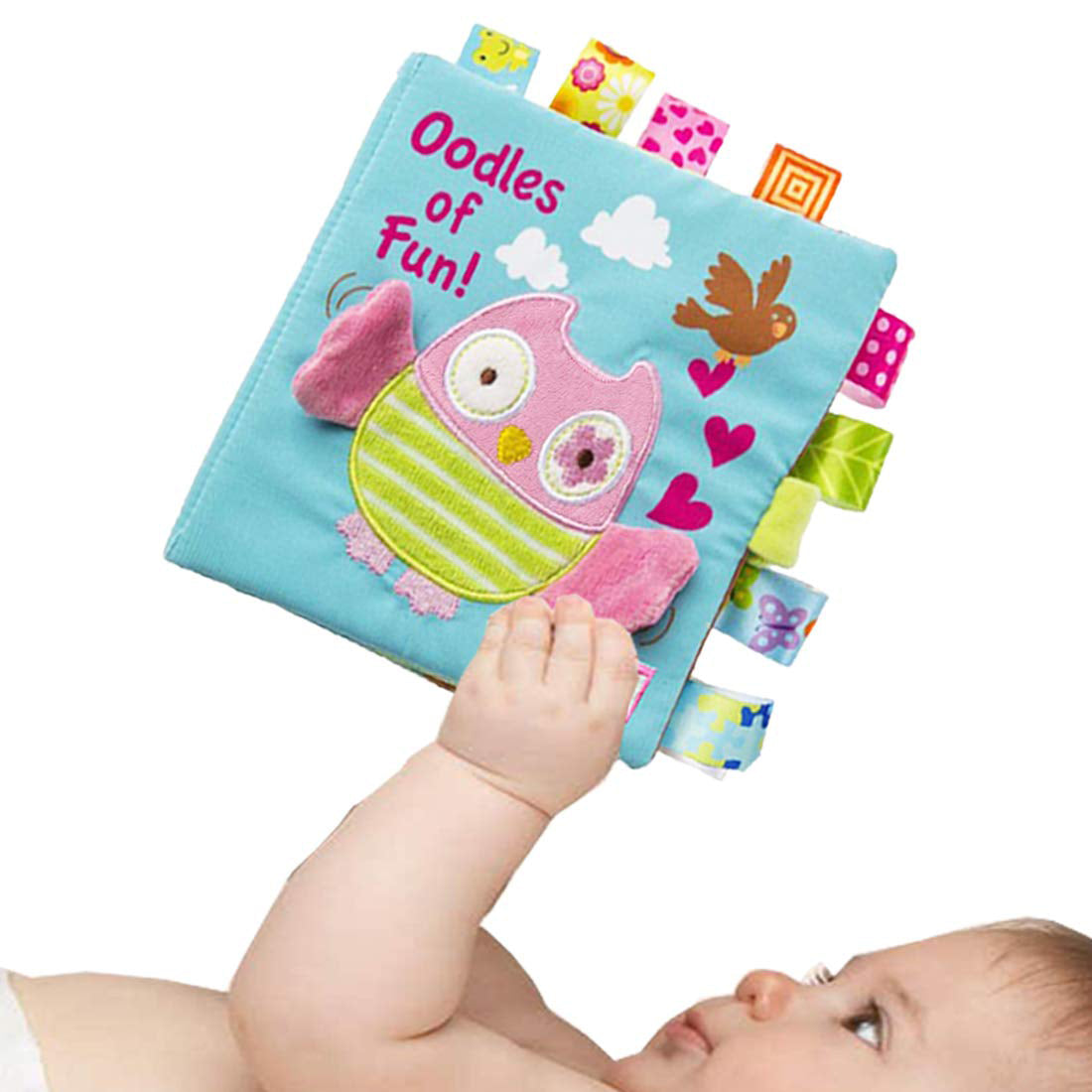 Oodles Owl Educational Learning 3D Cloth Book With Rustle Paper - Multicolour - Baby Moo