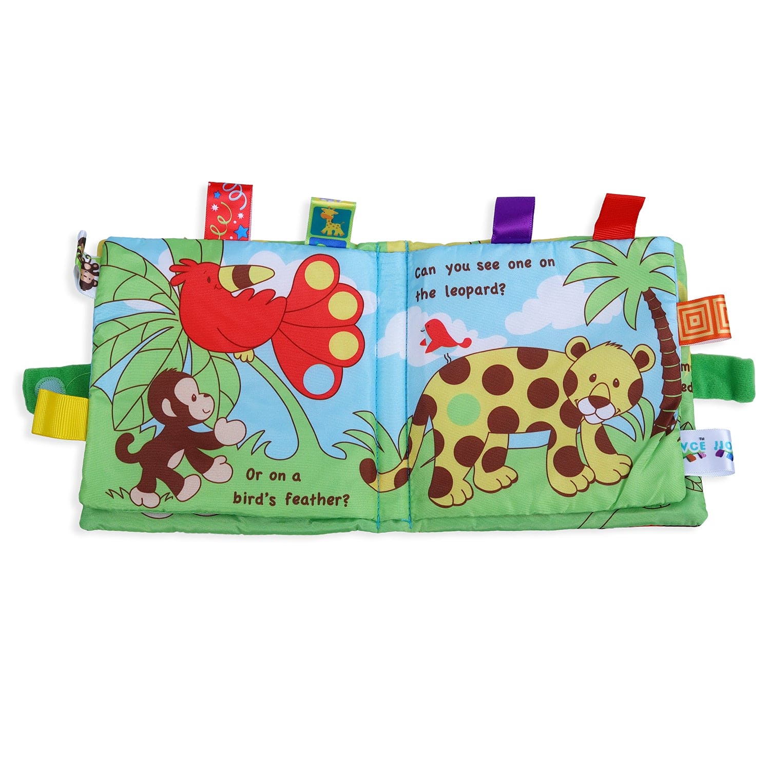 Dazzle Dots Educational Learning 3D Cloth Book With Rustle Paper - Multicolour - Baby Moo