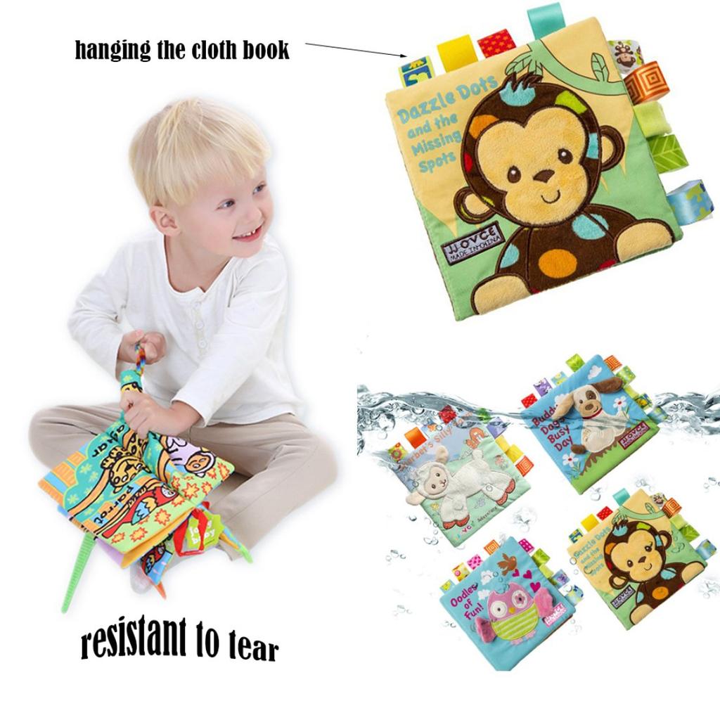 Dazzle Dots Educational Learning 3D Cloth Book With Rustle Paper - Multicolour - Baby Moo