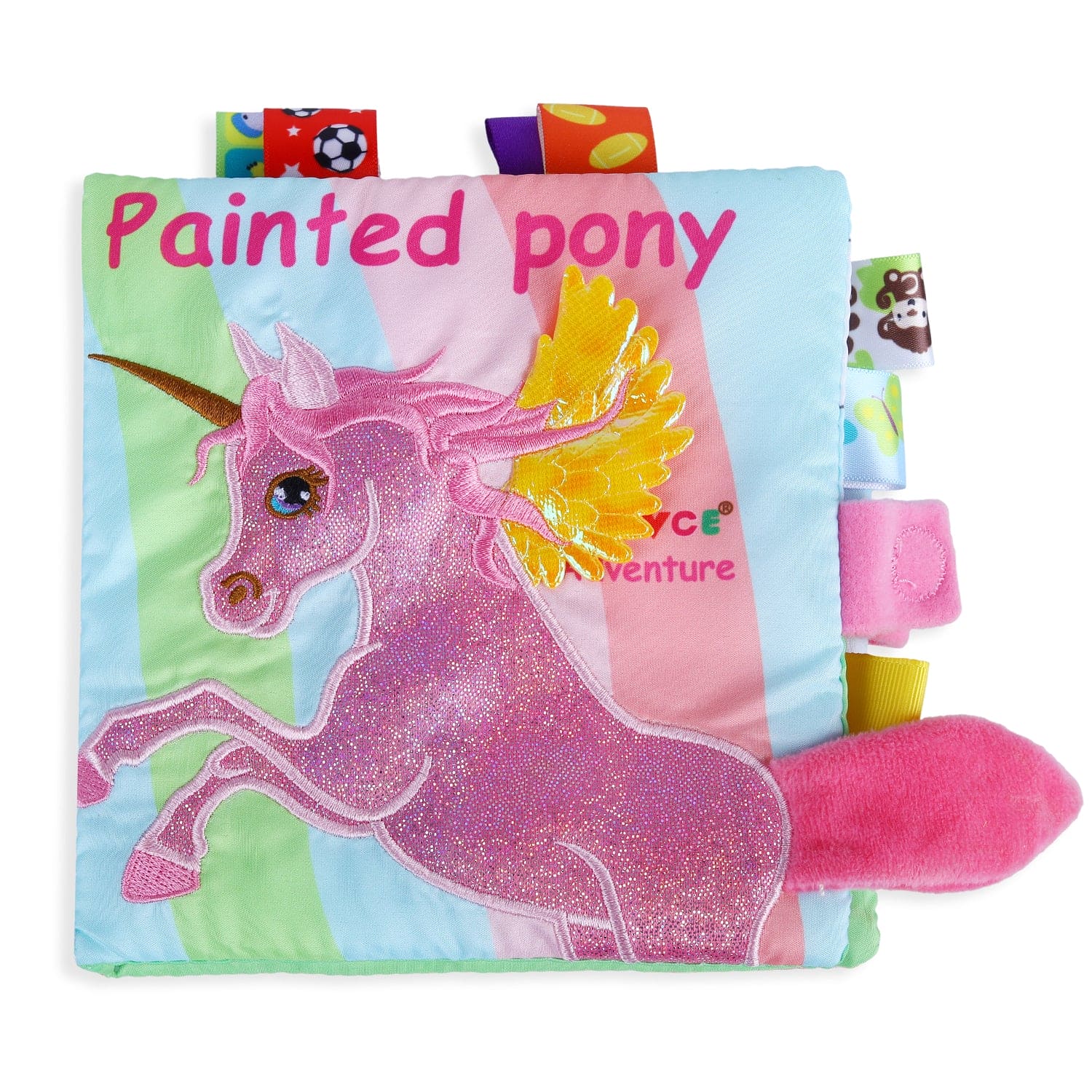 Painted Pony Educational Learning 3D Cloth Book With Rustle Paper - Multicolour - Baby Moo