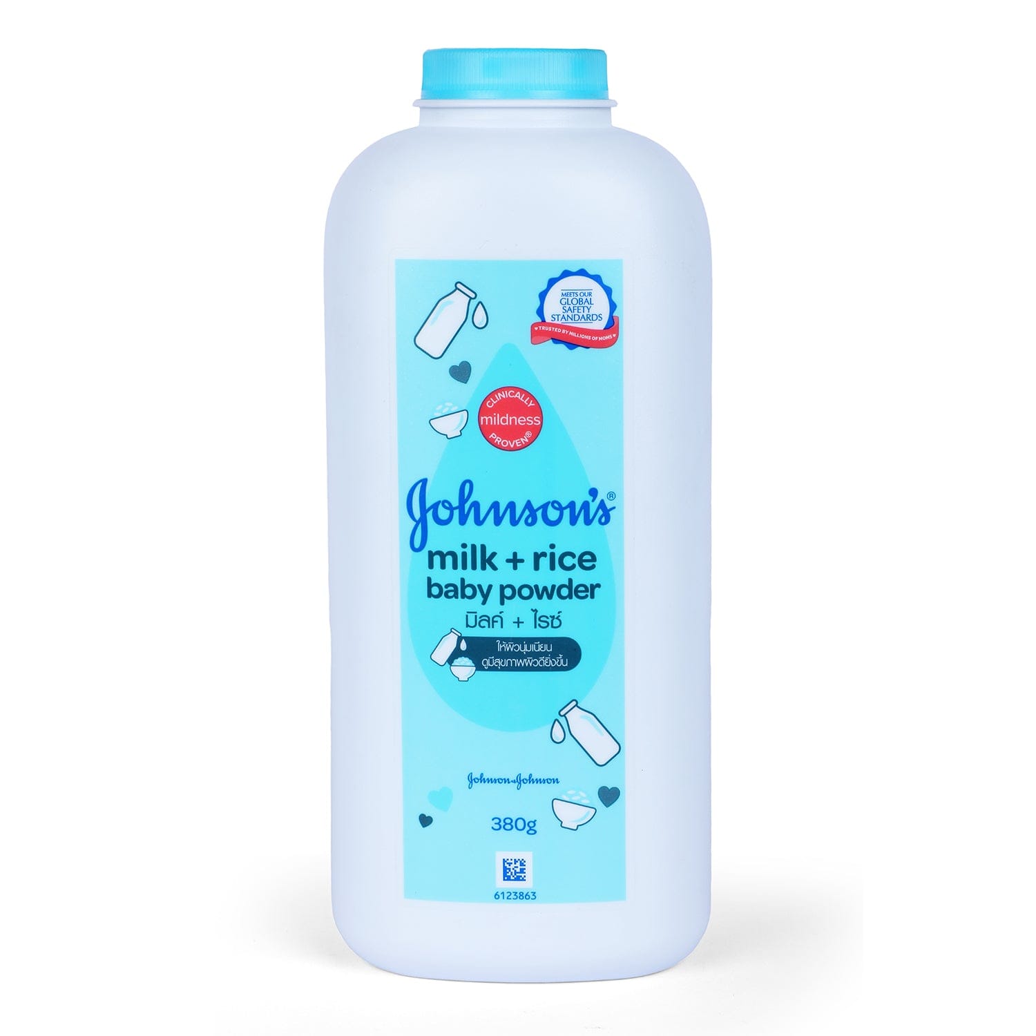 Johnson's Milk + Rice Baby Powder With Milk Protein & Rice Nutrients - 380 g - Baby Moo
