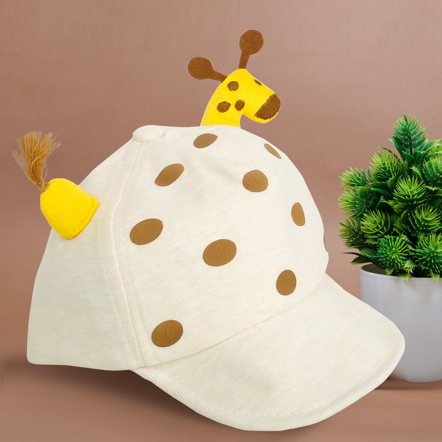 Baby Moo 3D Giraffe Off White Cap - Baby Moo