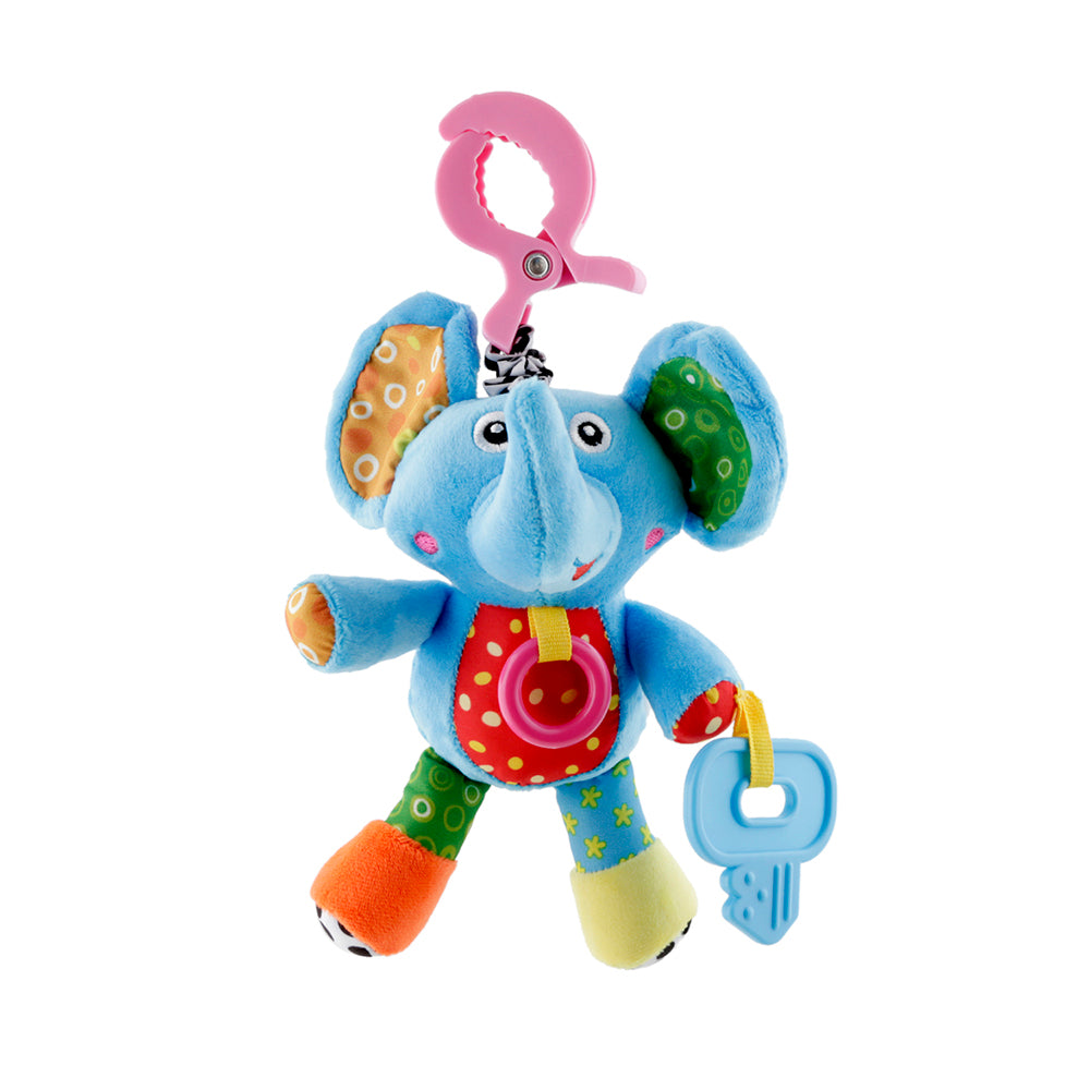 Elephant Blue Pulling Toy With Teether - Baby Moo