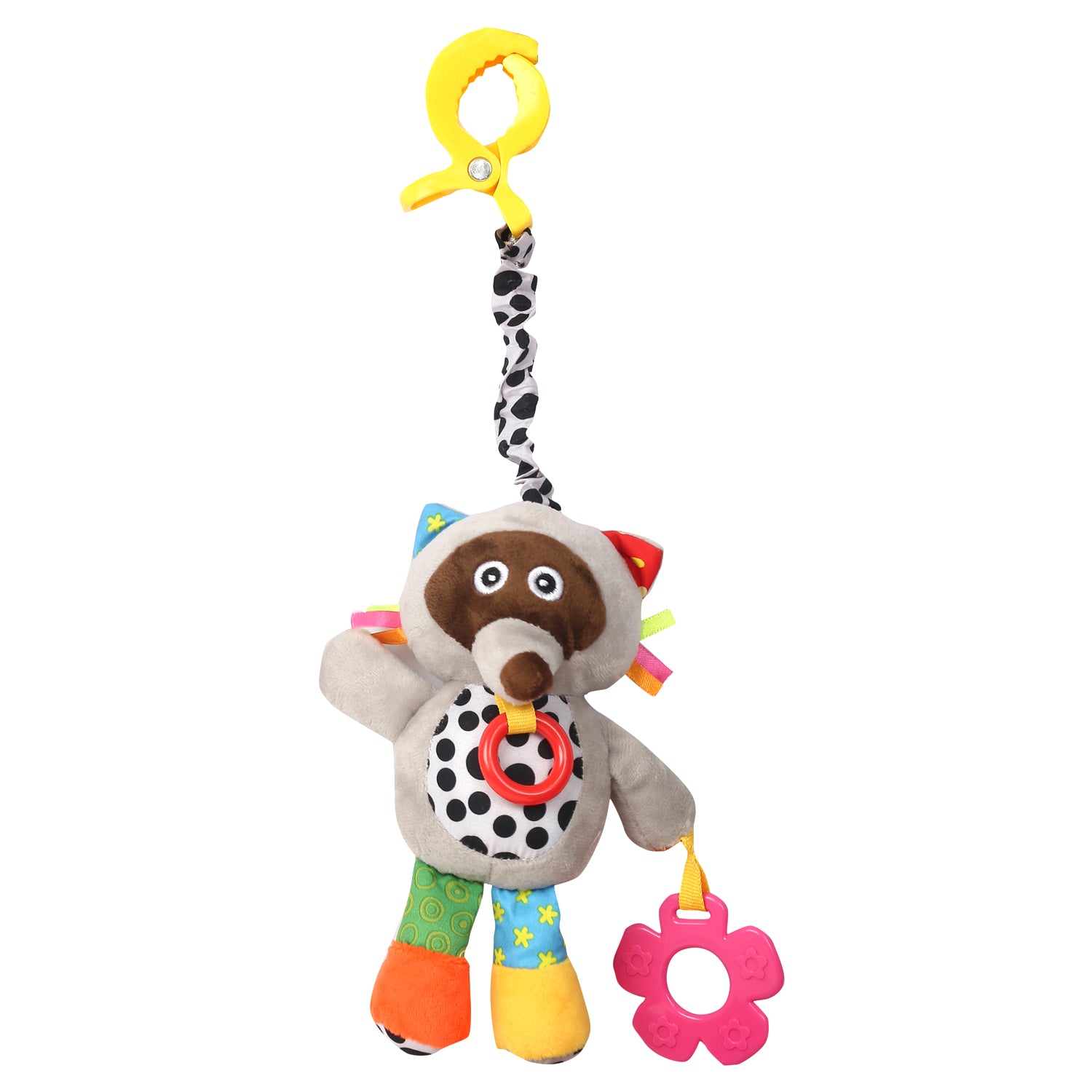 Star's Favourite Grey Hanging Pulling Toy With Teether - Baby Moo
