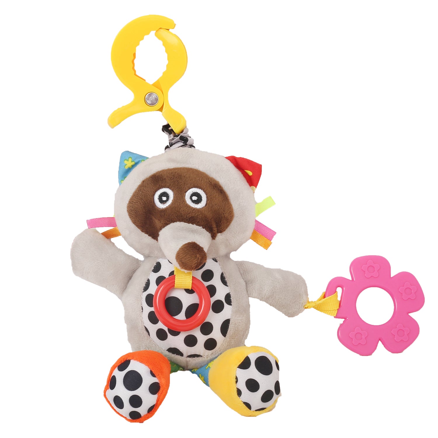 Star's Favourite Grey Hanging Pulling Toy With Teether - Baby Moo