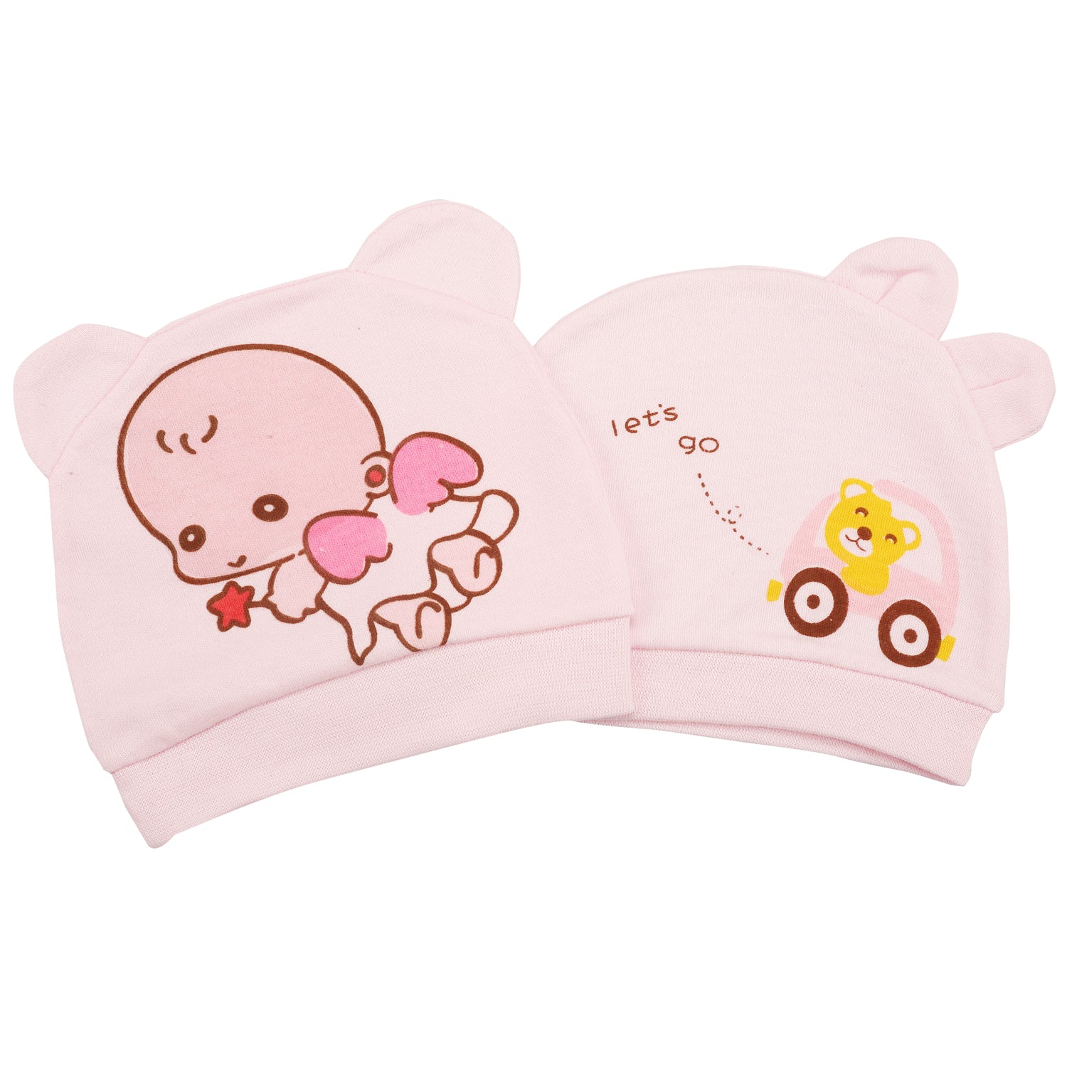 Baby Angel Pink 2 Pk Caps - Baby Moo