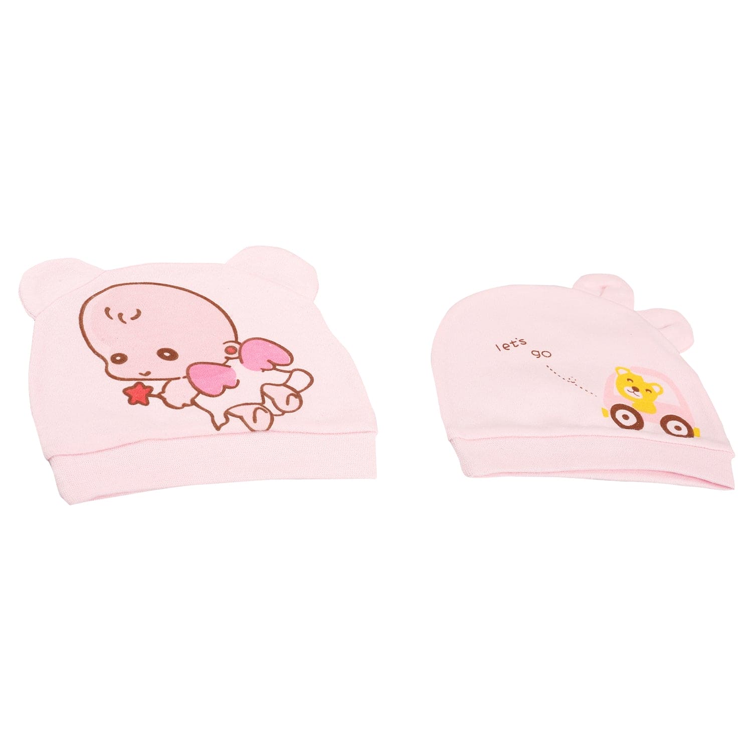 Baby Angel Pink 2 Pk Caps - Baby Moo