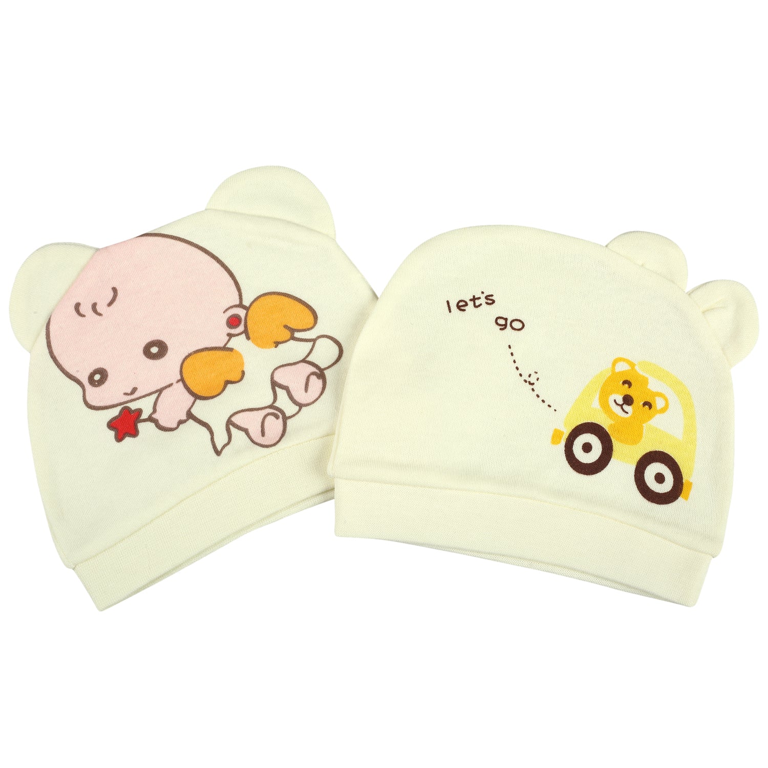 Baby Angel Yellow 2 Pk Caps - Baby Moo