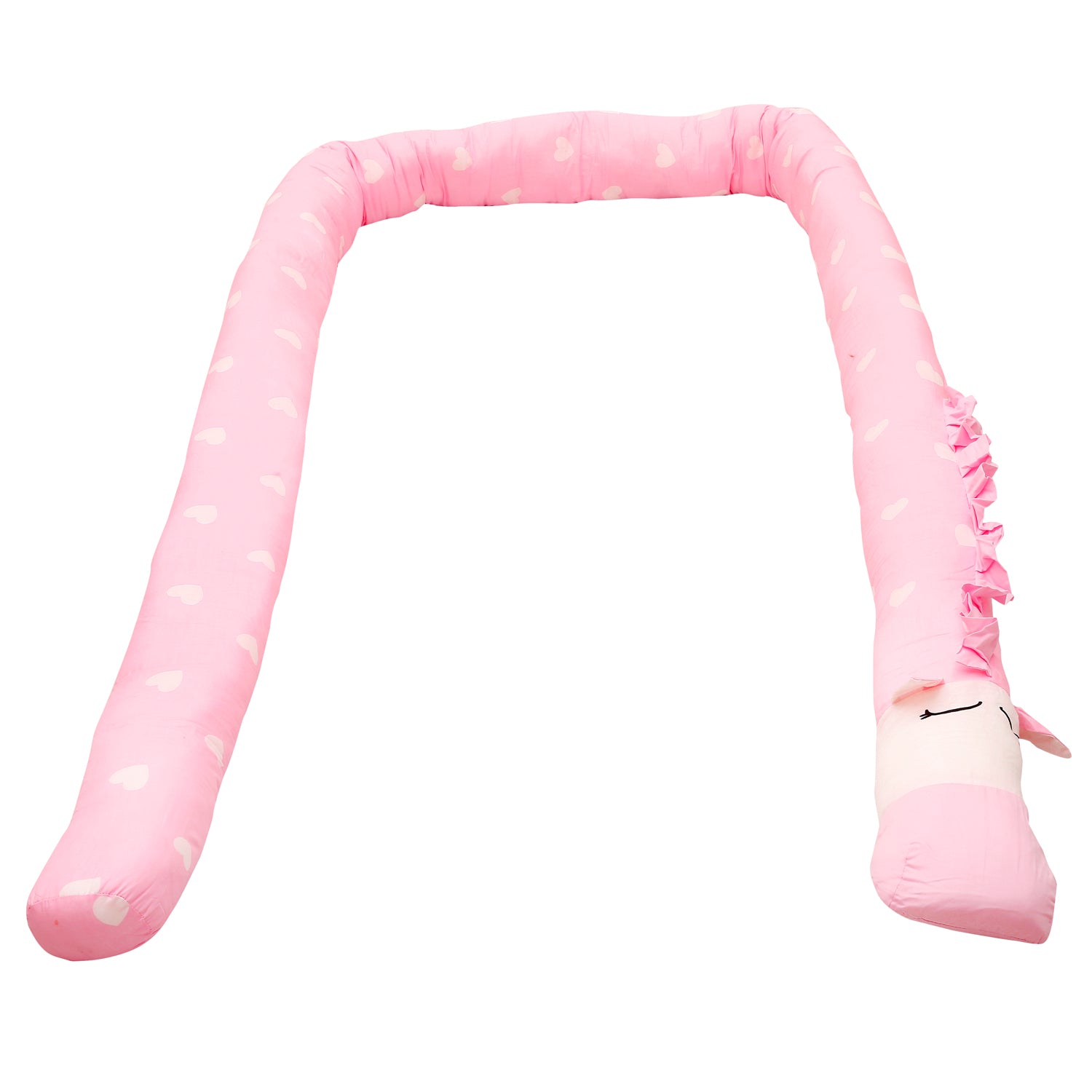 Sweetheart Pink Cot Bumper - Baby Moo