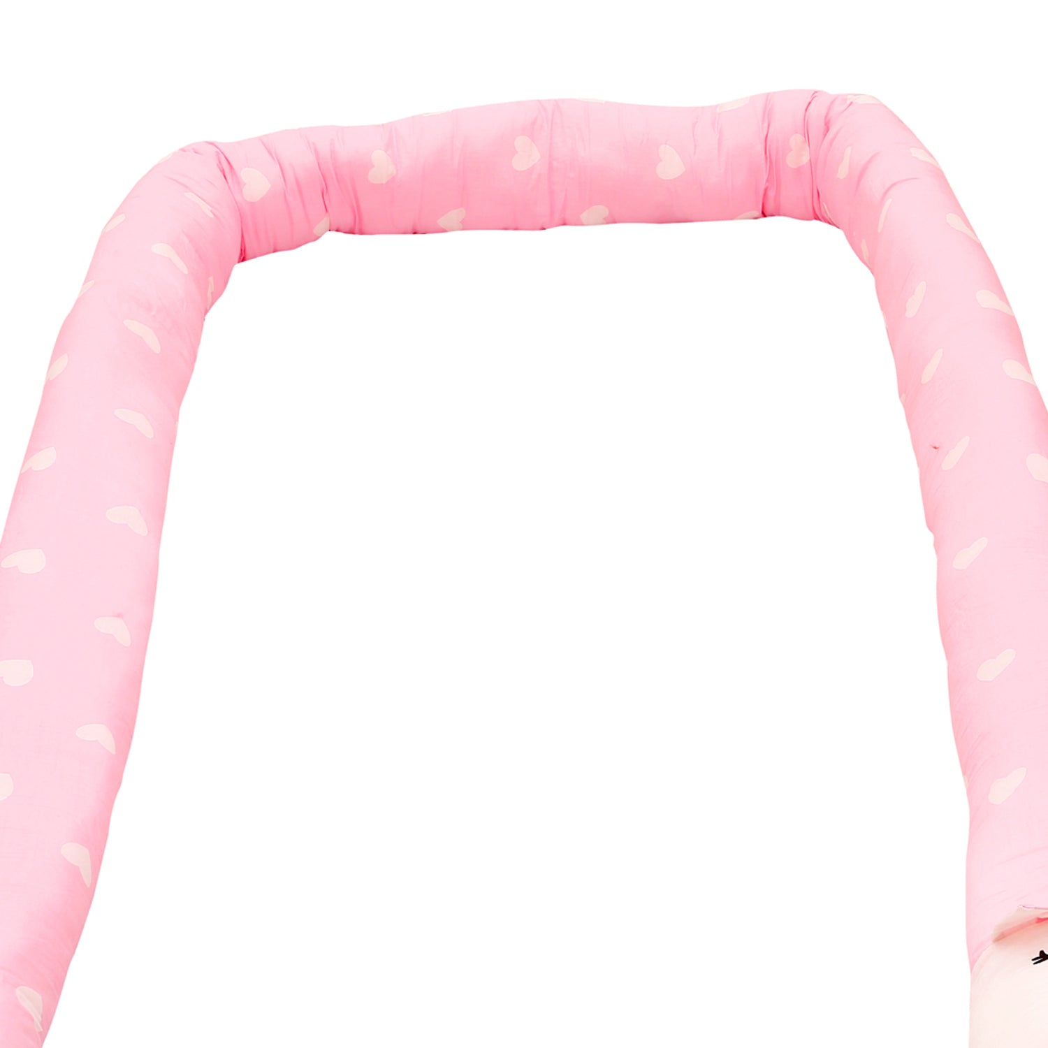 Sweetheart Pink Cot Bumper - Baby Moo