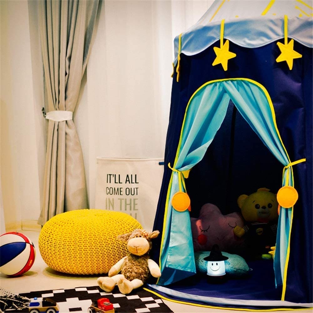 Playtime Foldable Tent House Starry Night - Blue - Baby Moo