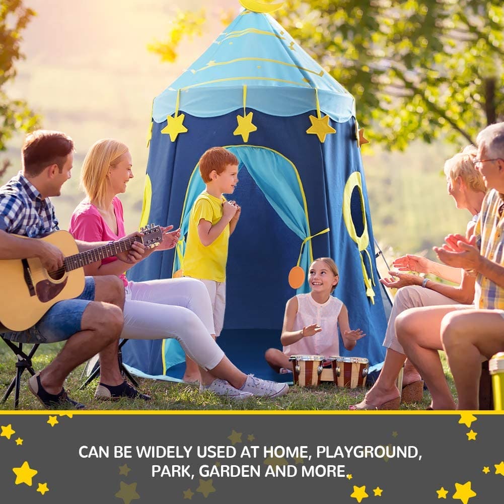 Playtime Foldable Tent House Starry Night - Blue - Baby Moo