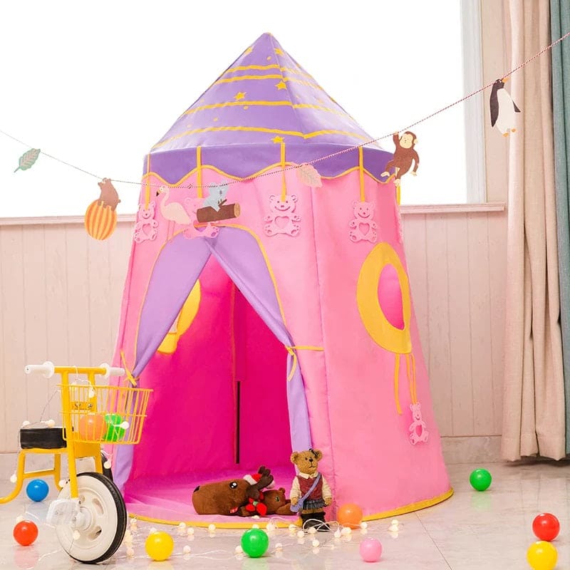 Playtime Foldable Tent House Star Teddy - Pink - Baby Moo