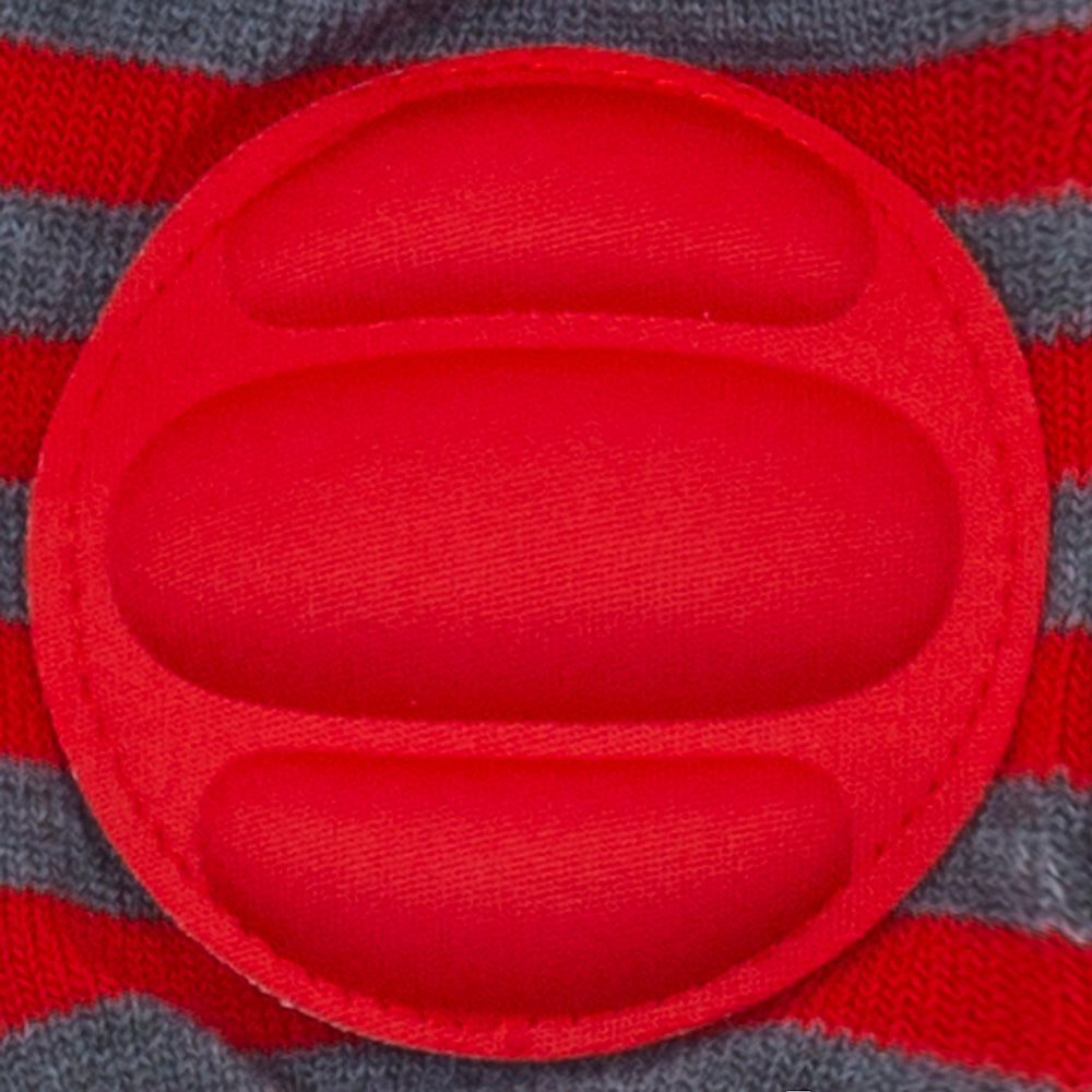 Striped Red, Black 2 Pk Baby Cushioned Kneepad