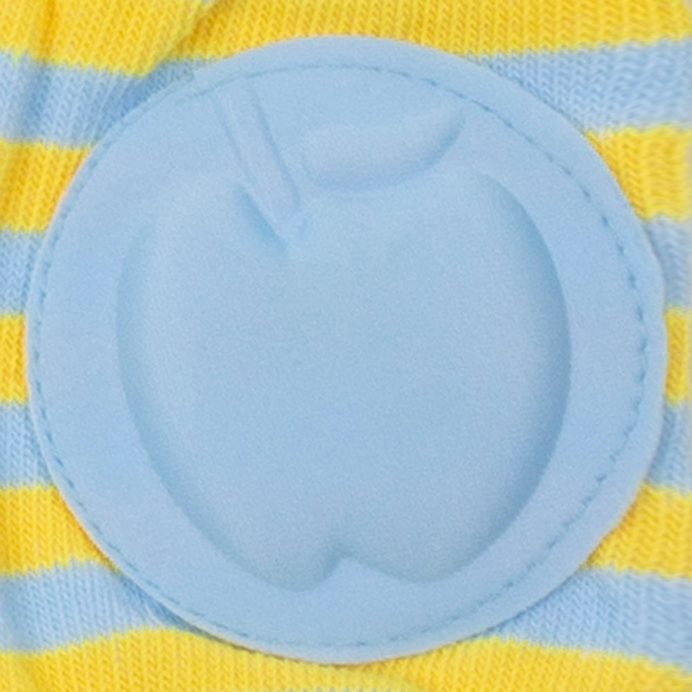 Striped Yellow, Blue 2 Pk Baby Cushioned Kneepad