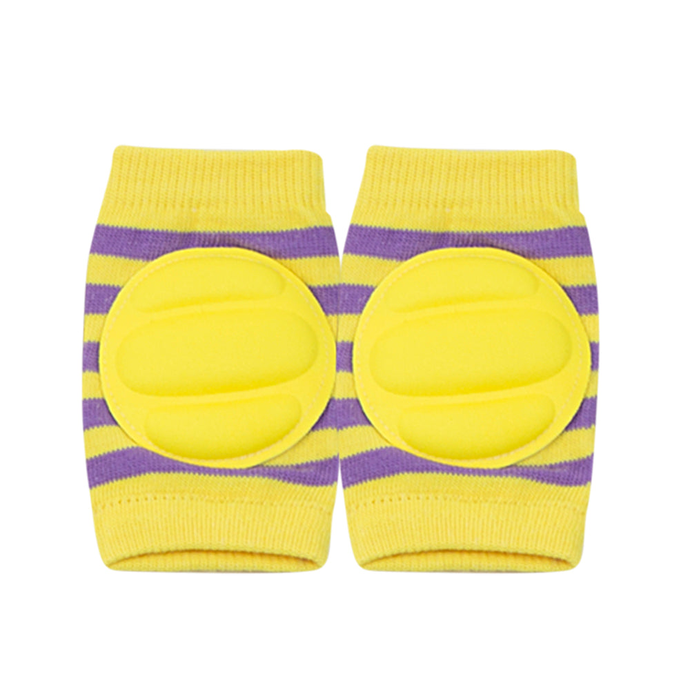 Striped Yellow, Blue 2 Pk Baby Cushioned Kneepad