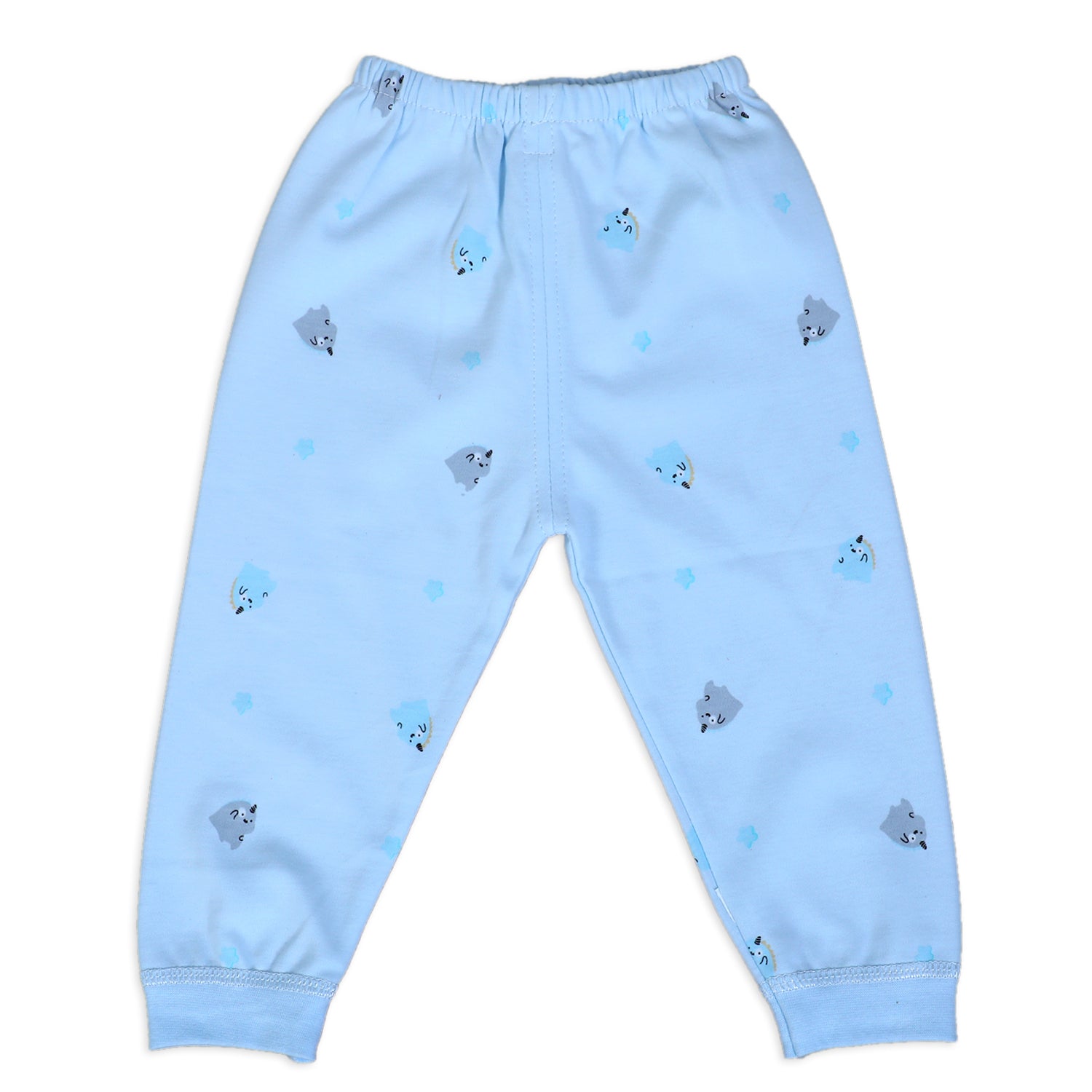 Unicorn Full Sleeves 2 Piece Buttoned Pyjama Set Night Suit - Blue - Baby Moo